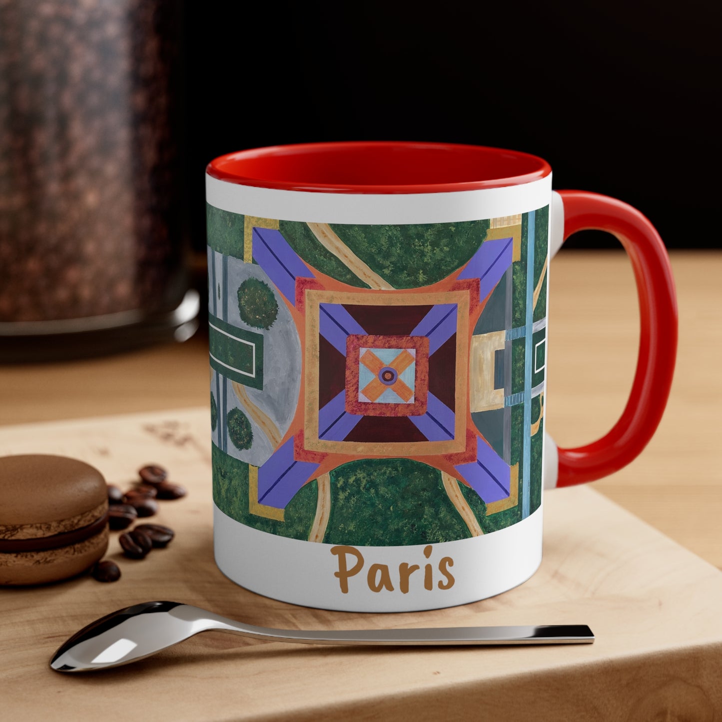 Paris Abstract Eiffel Tower Coffee Mug (Double Sided)