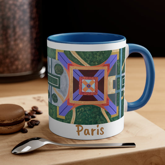 Paris Abstract Eiffel Tower Coffee Mug (Double Sided)