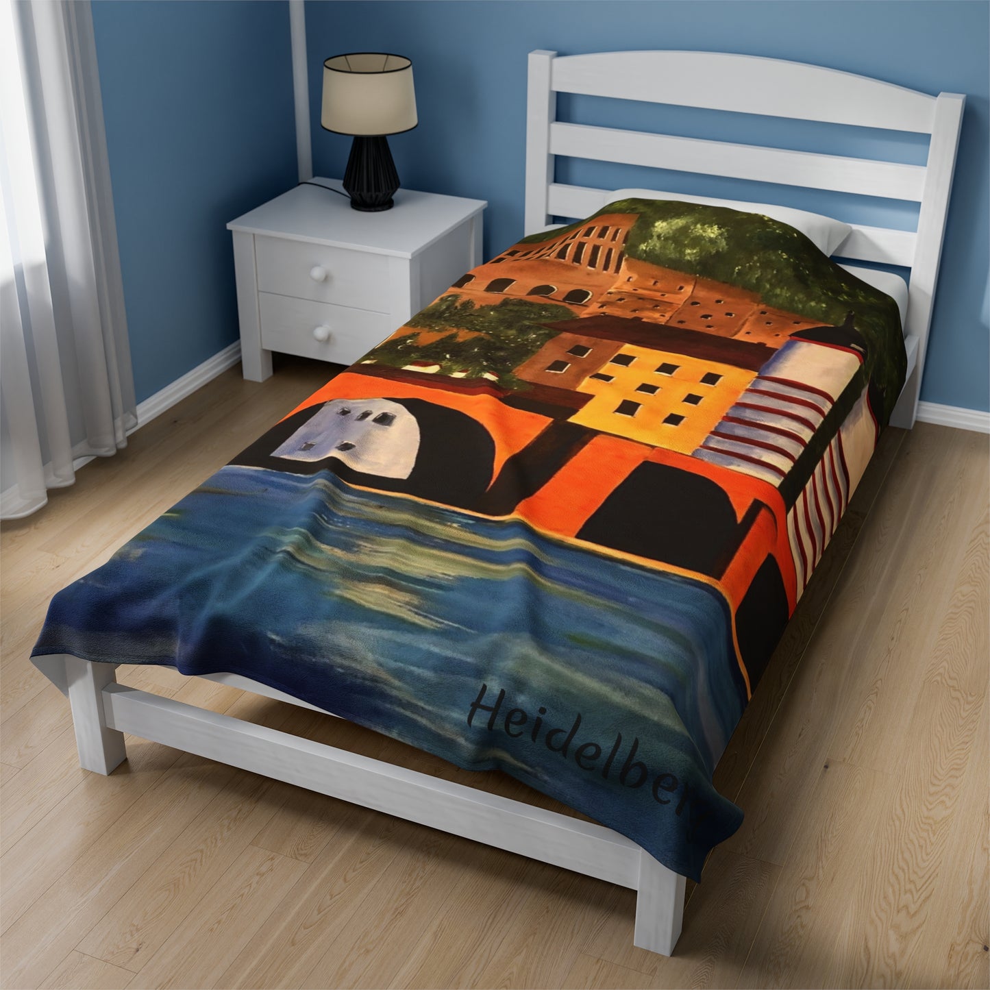 Heidelberg Germany Velveteen Plush Blanket