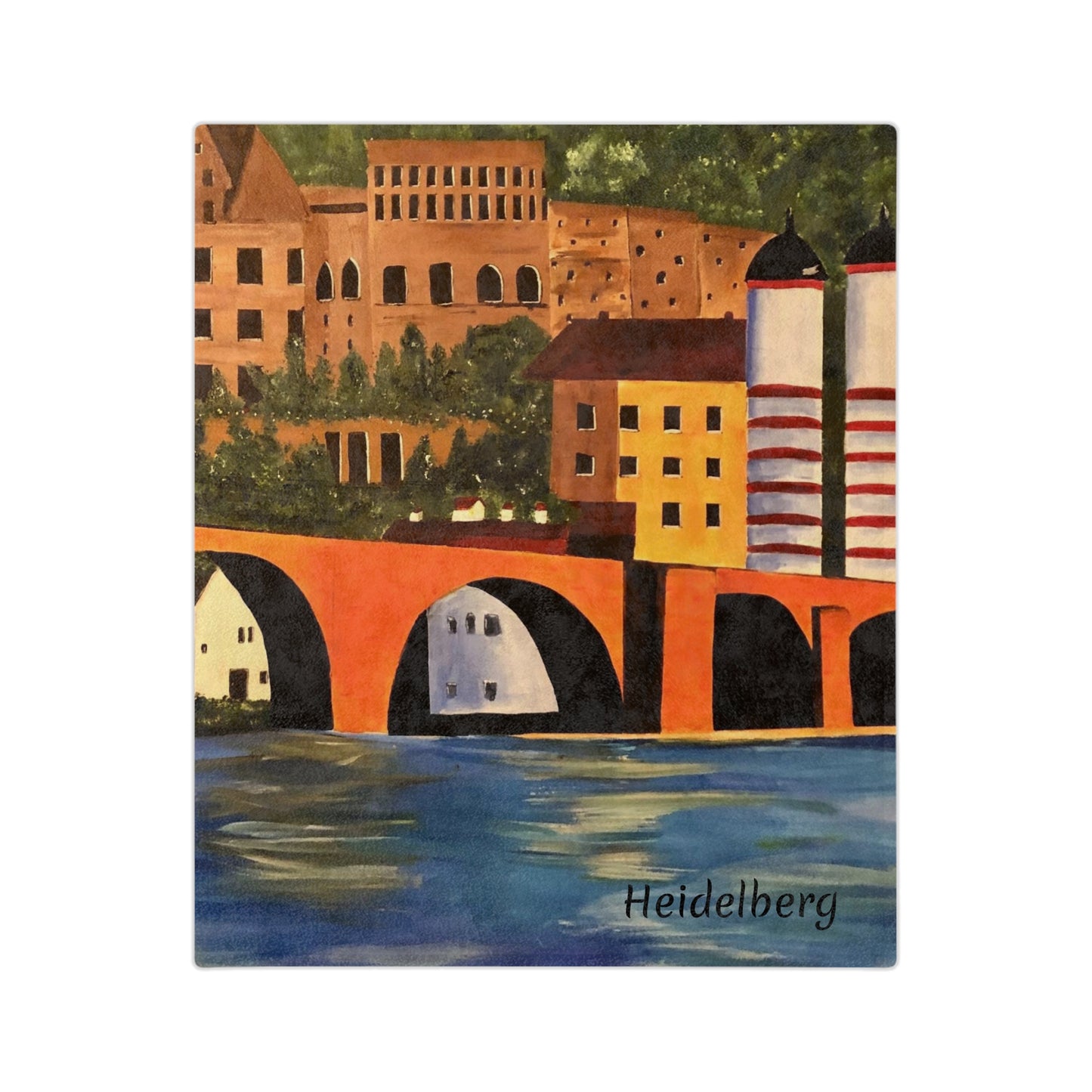 Heidelberg Germany Velveteen Minky Blanket