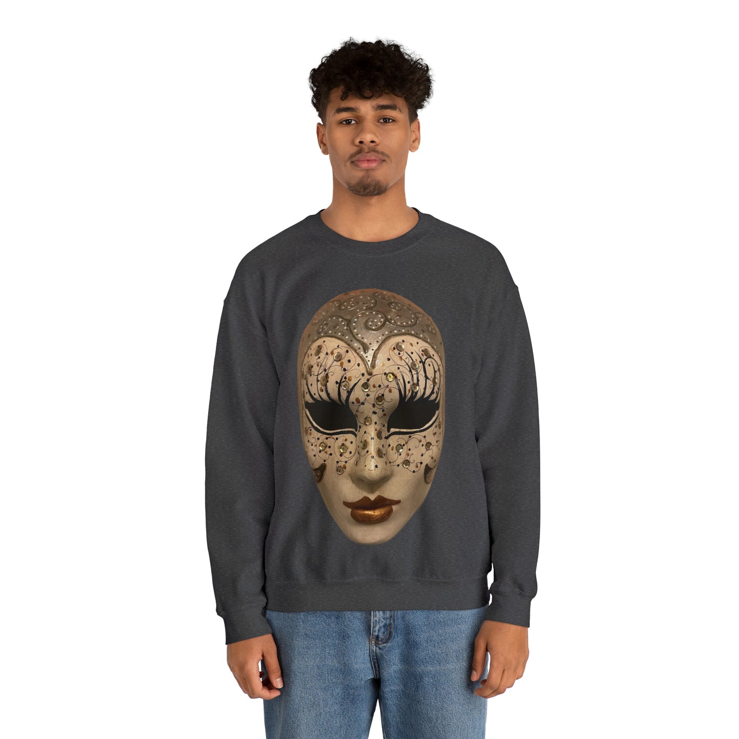 Mystery of Venice Mask Crewneck Sweatshirt