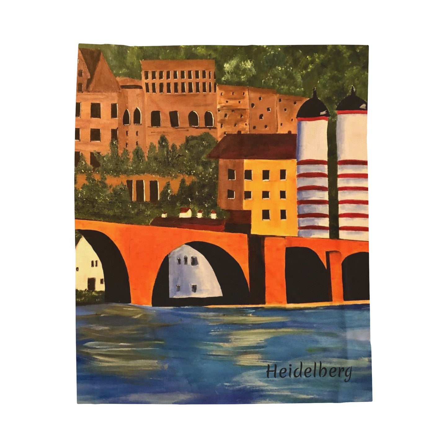 Heidelberg Germany Velveteen Plush Blanket