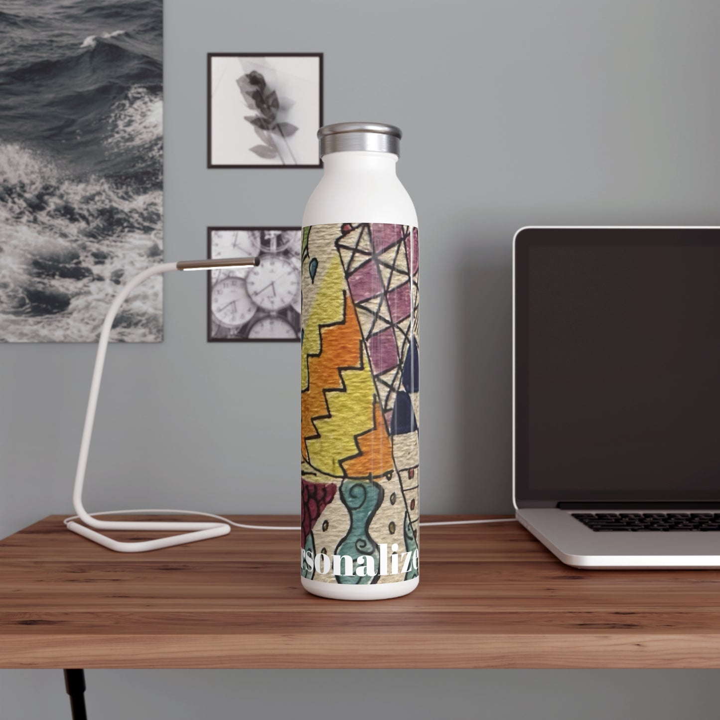 Zentangle Slim Water Bottle (20oz)