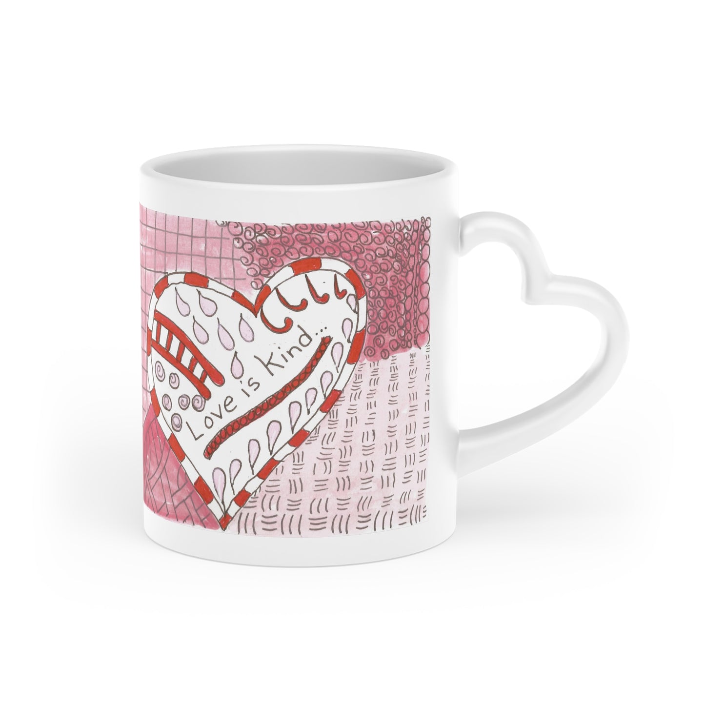 Love Is Kind... Heart-Shaped Mug