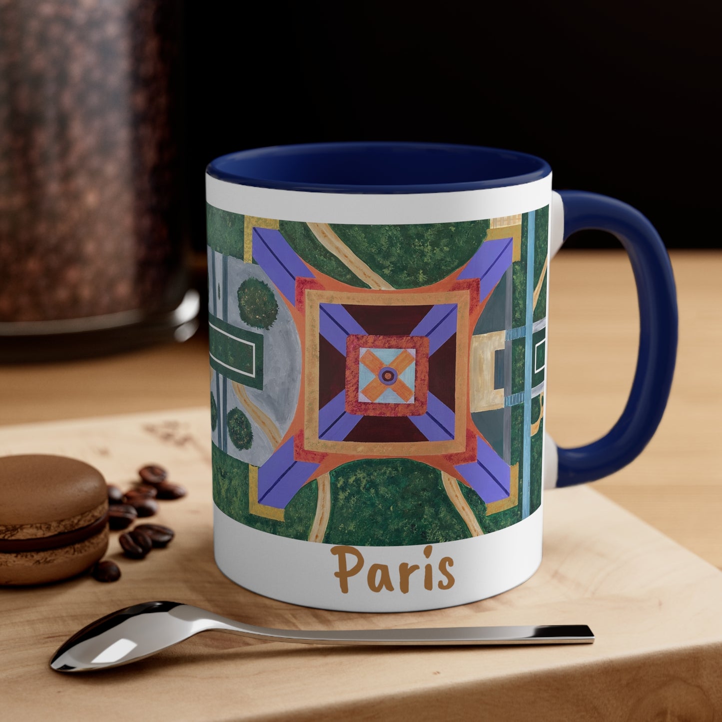 Paris Abstract Eiffel Tower Coffee Mug (Double Sided)