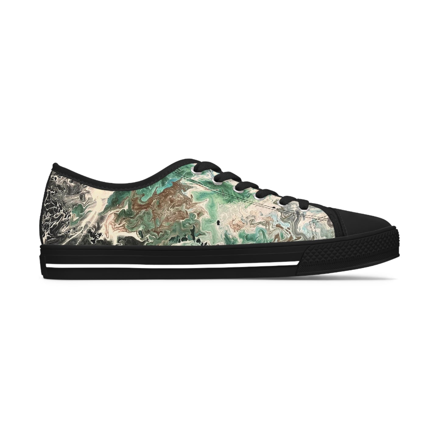 Emerald Swirl Low Top Women's Sneakers
