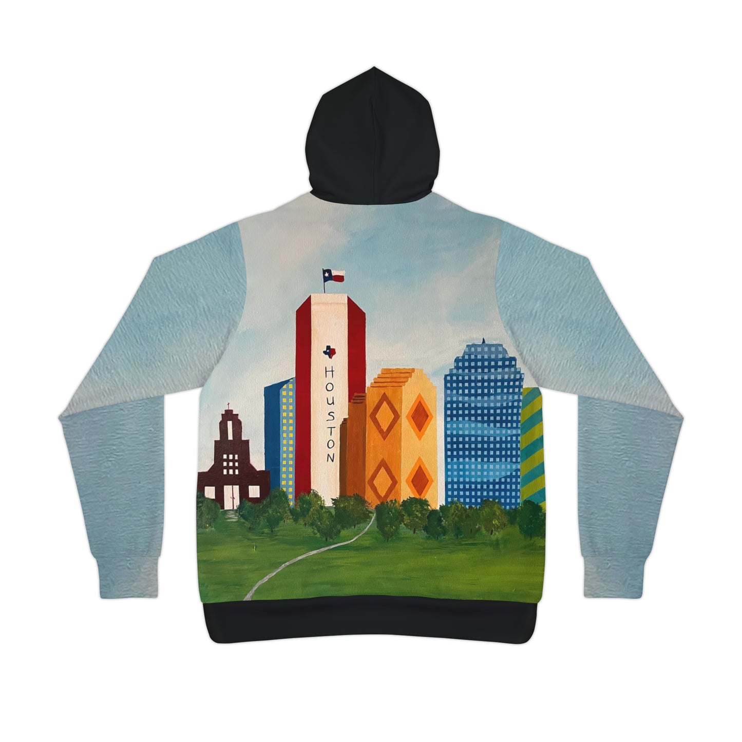 Houston Views Unisex Athletic Hoodie Sweatshirt | Houston Texas
