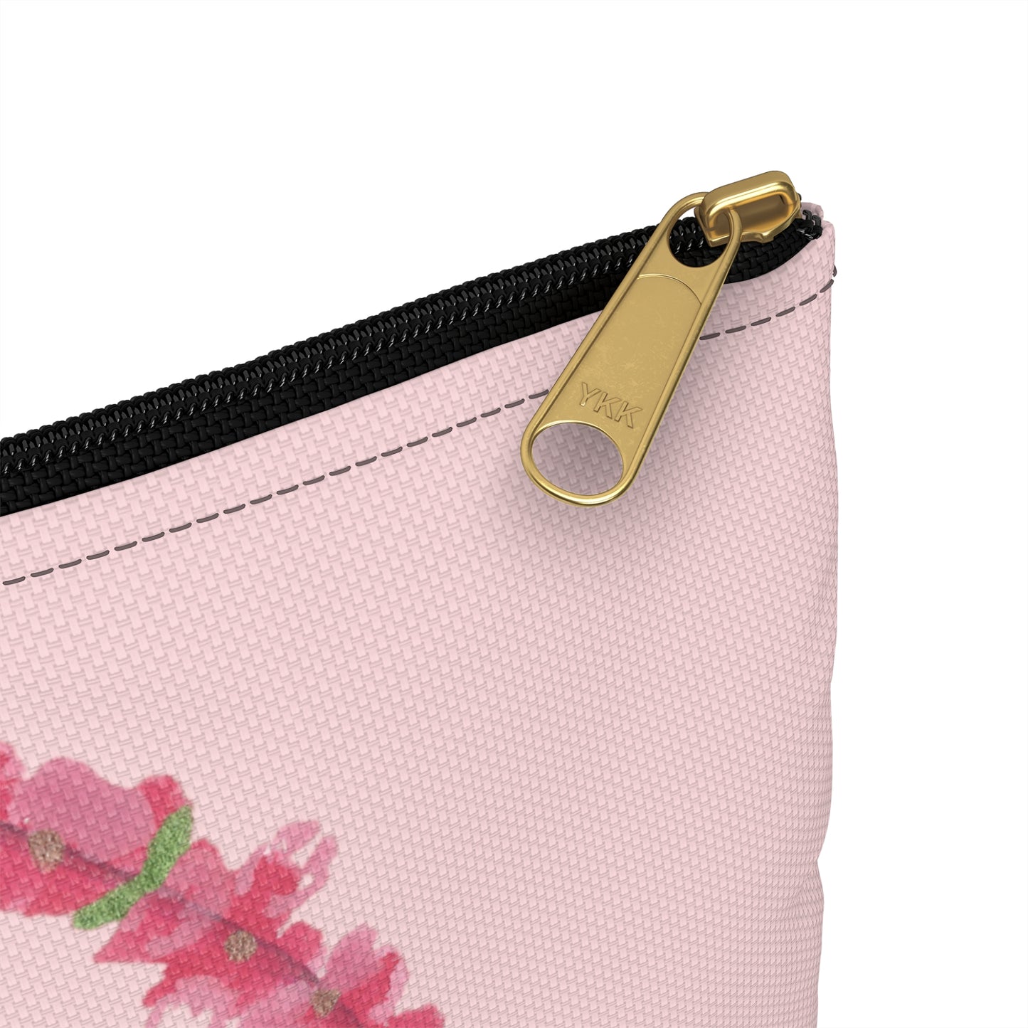 Love Wreath Accessory Pouch, Cosmetic Bag, Pencil Case- Pink