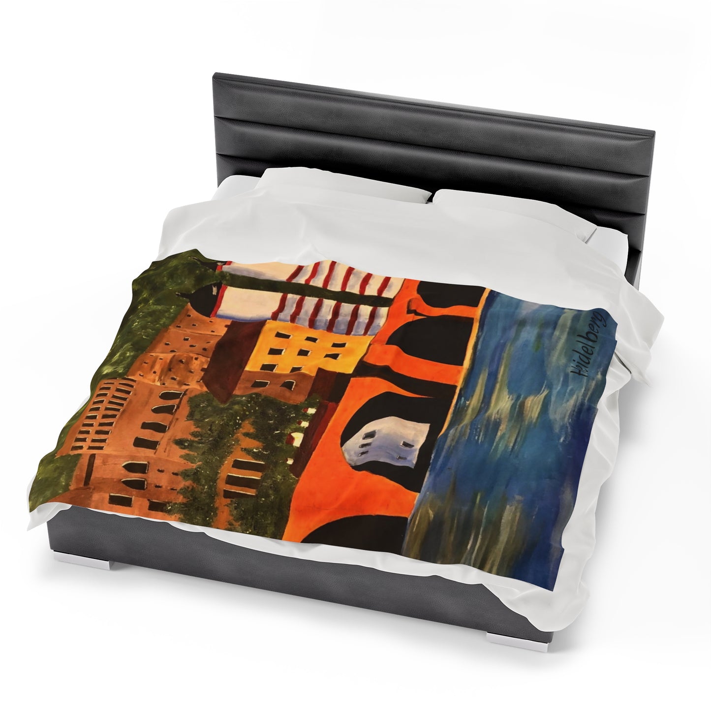 Heidelberg Germany Velveteen Plush Blanket