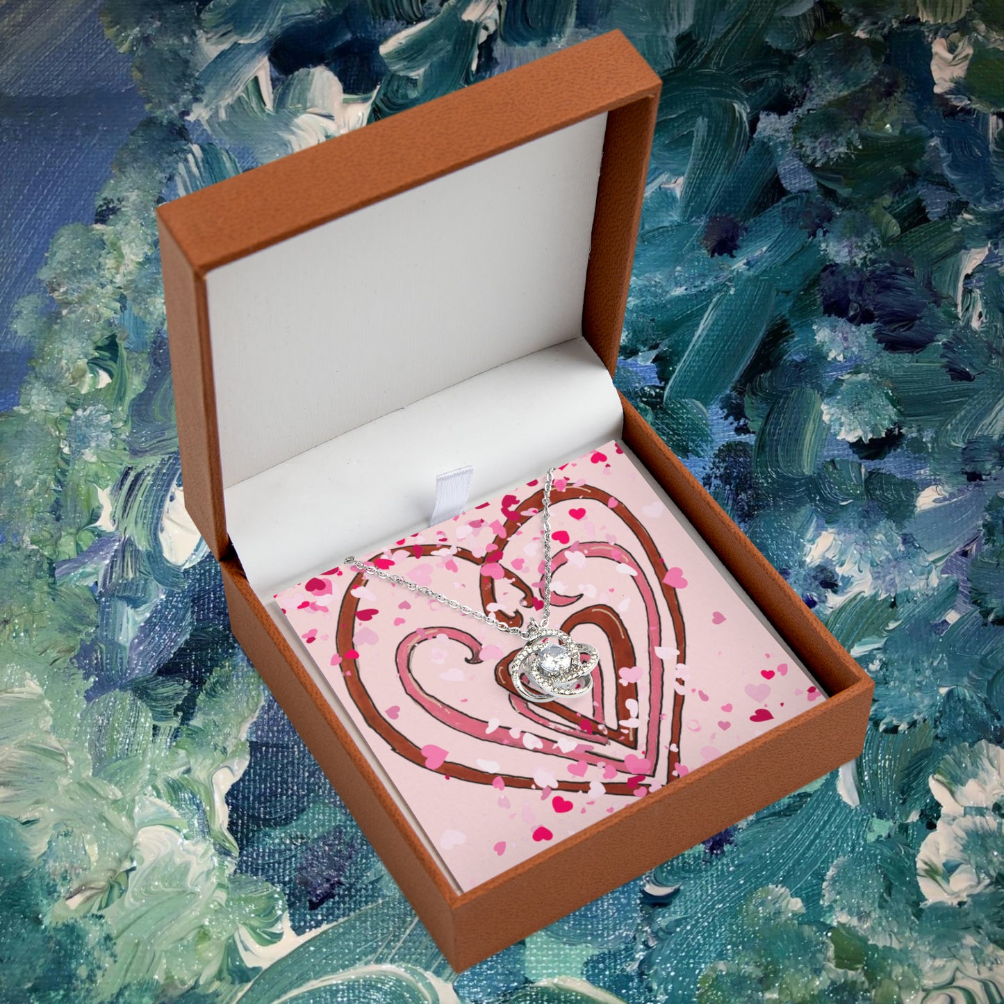 Hearts Intertwined - Love Knot Necklace