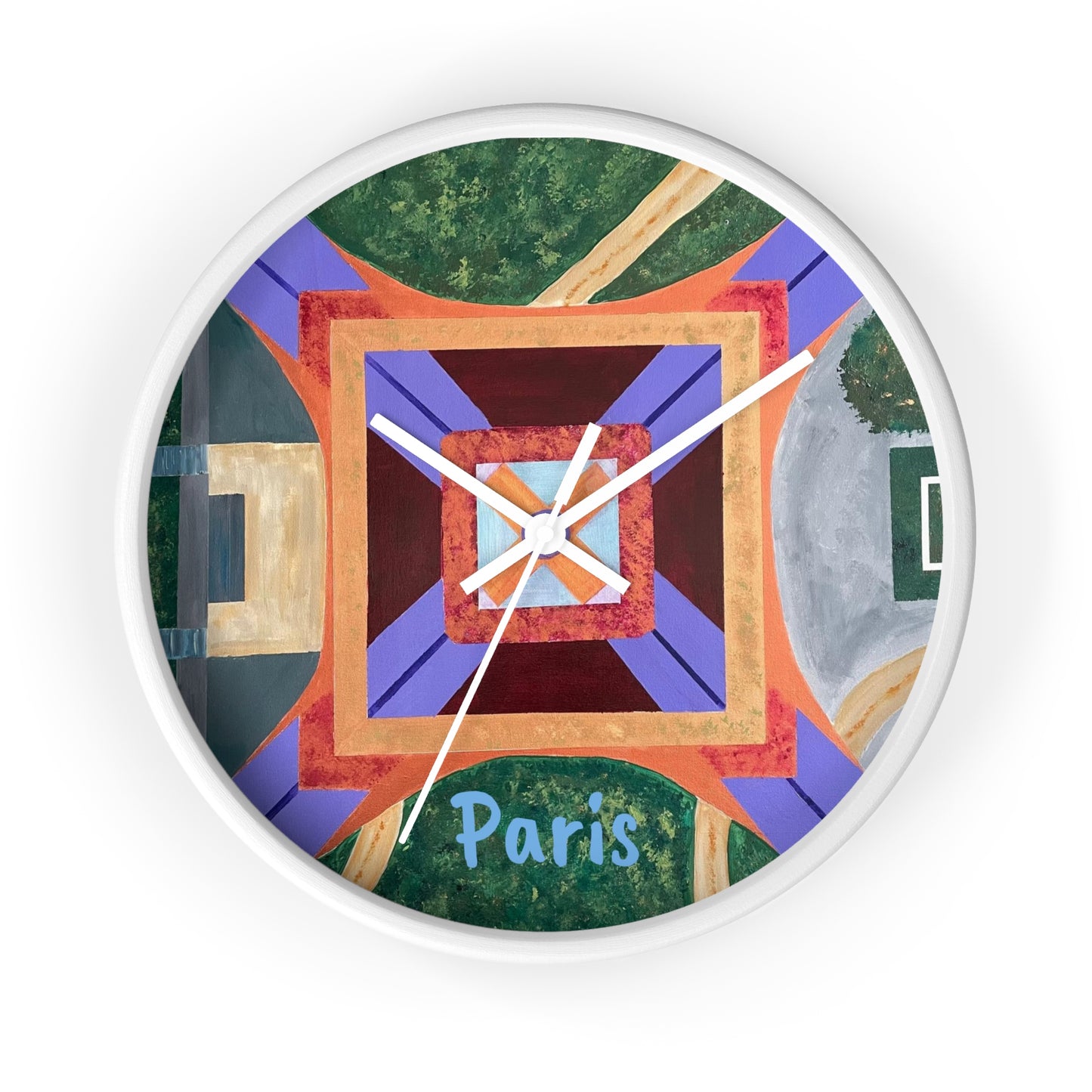 Paris Abstract Eiffel Tower Wall Clock