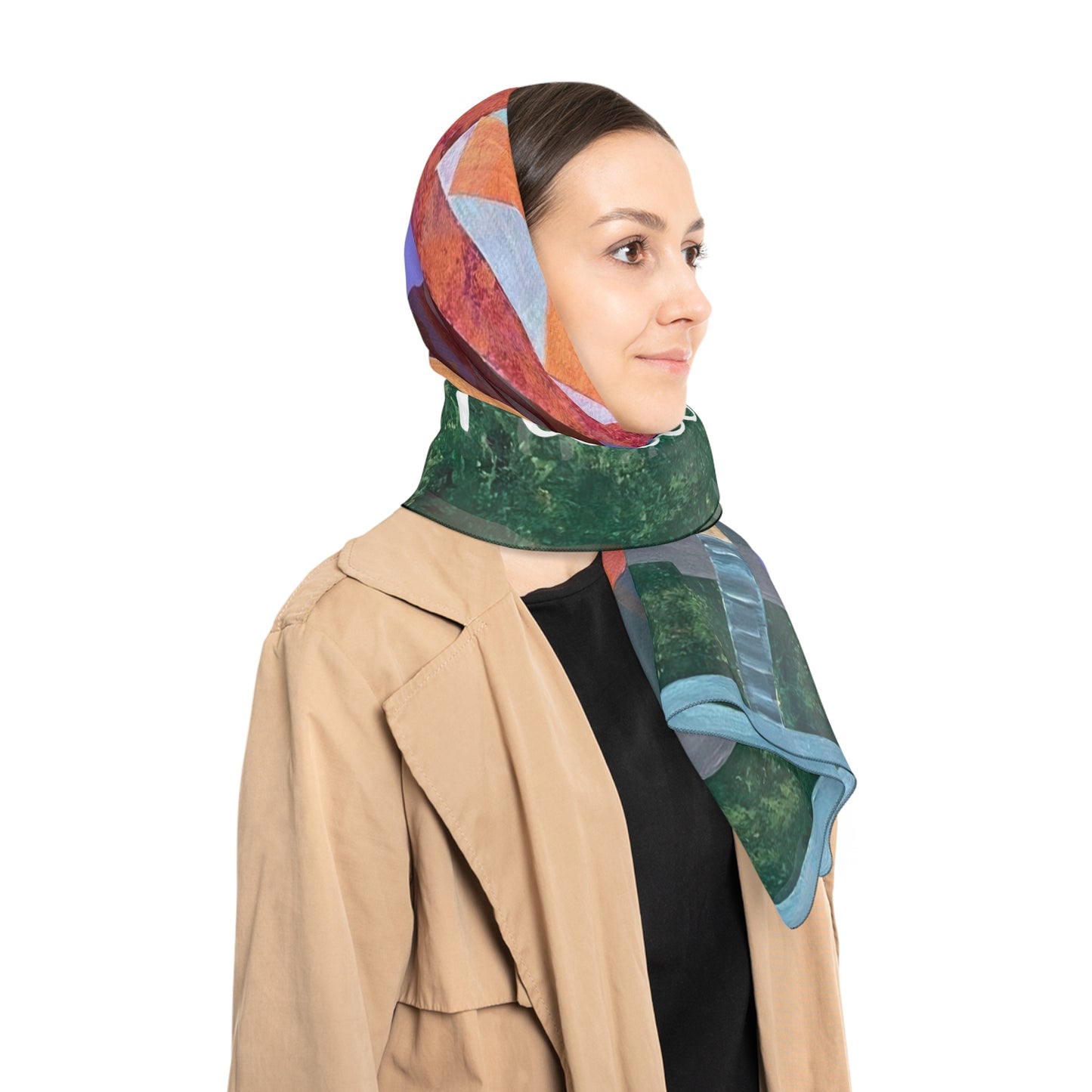 Paris Abstract Eiffel Tower Poly Scarf