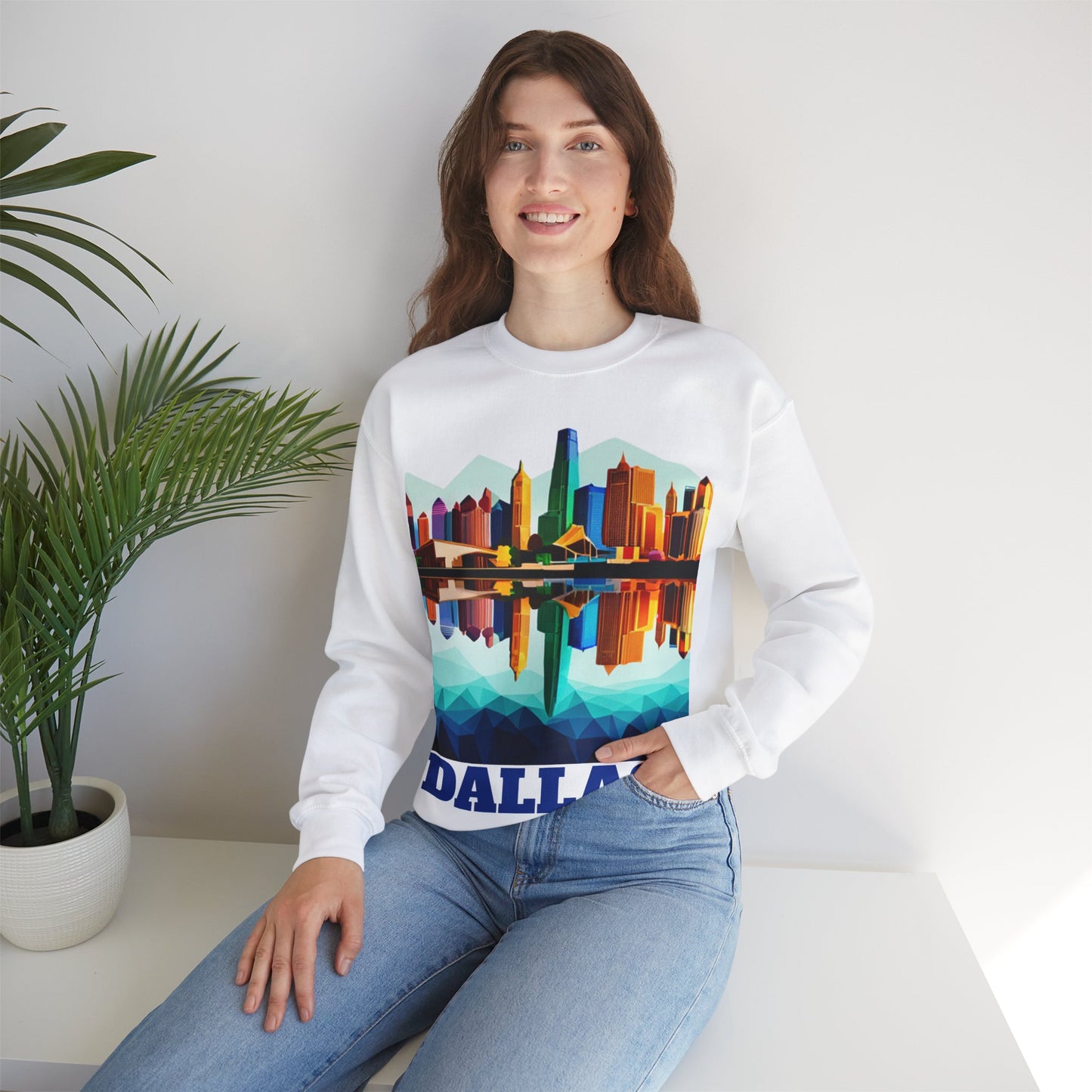Dallas Texas Reflections Unisex Crewneck Sweatshirt