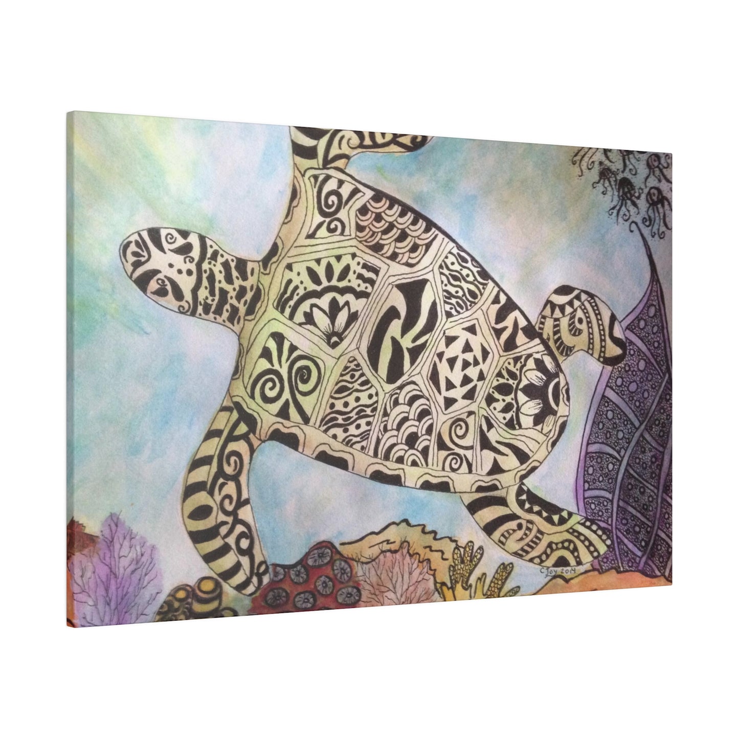 Zentangle Turtle Wall Art