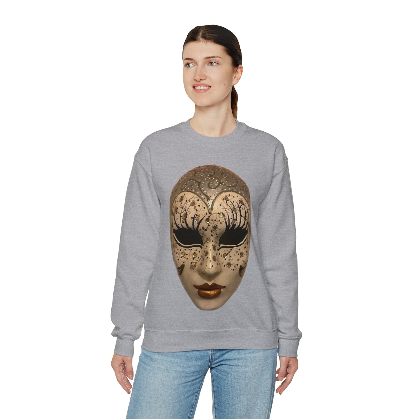 Mystery of Venice Mask Crewneck Sweatshirt