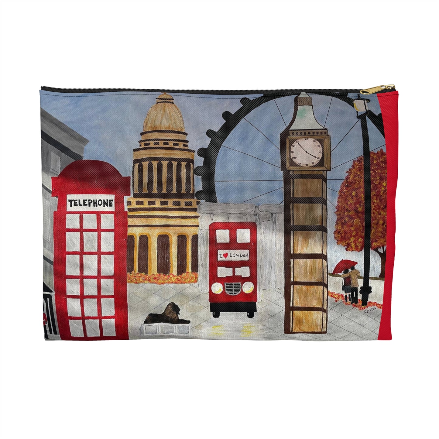 I Love London Travel Pouch - Cosmetic Bag or Pencil Case