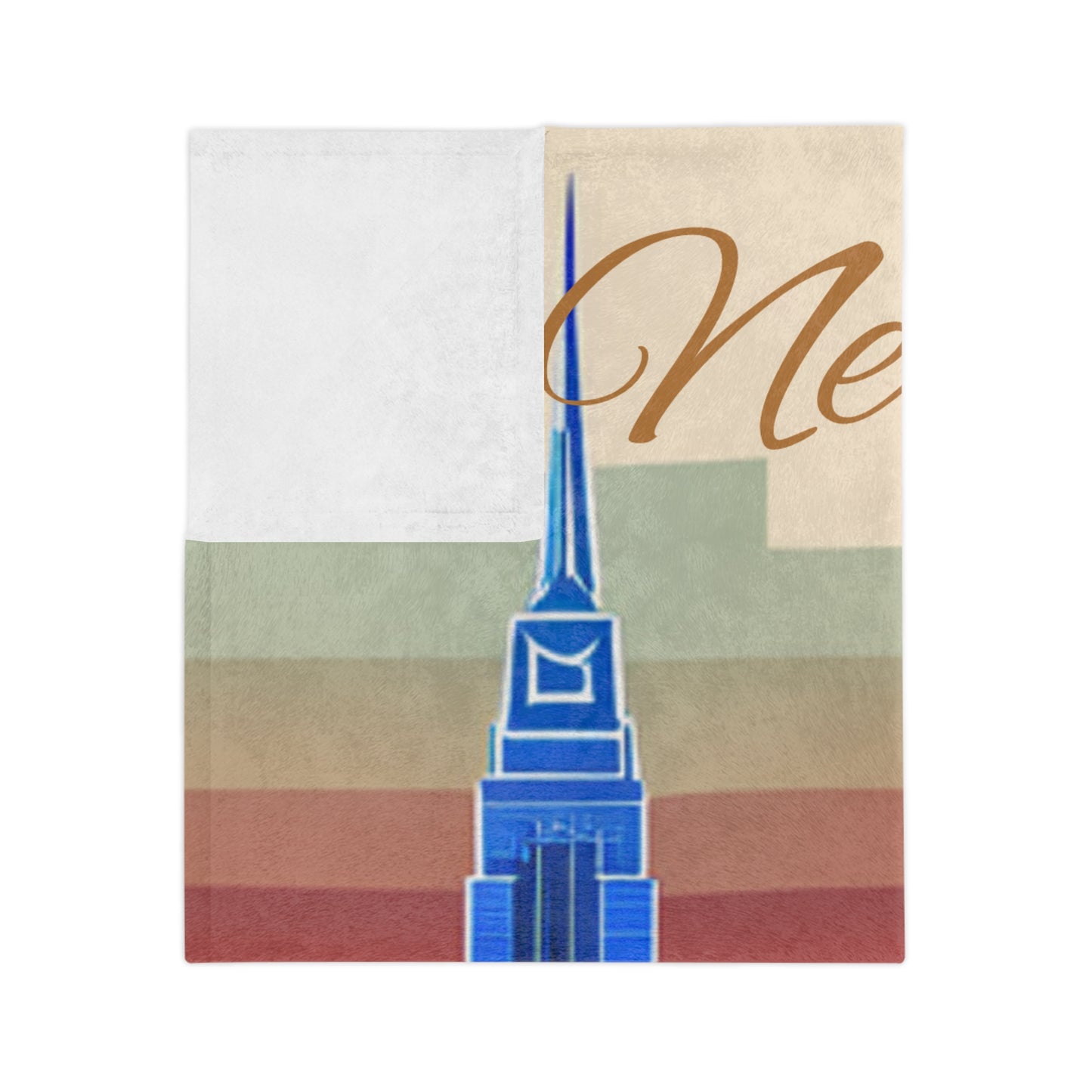 New York City Skyline Velveteen Minky Blanket