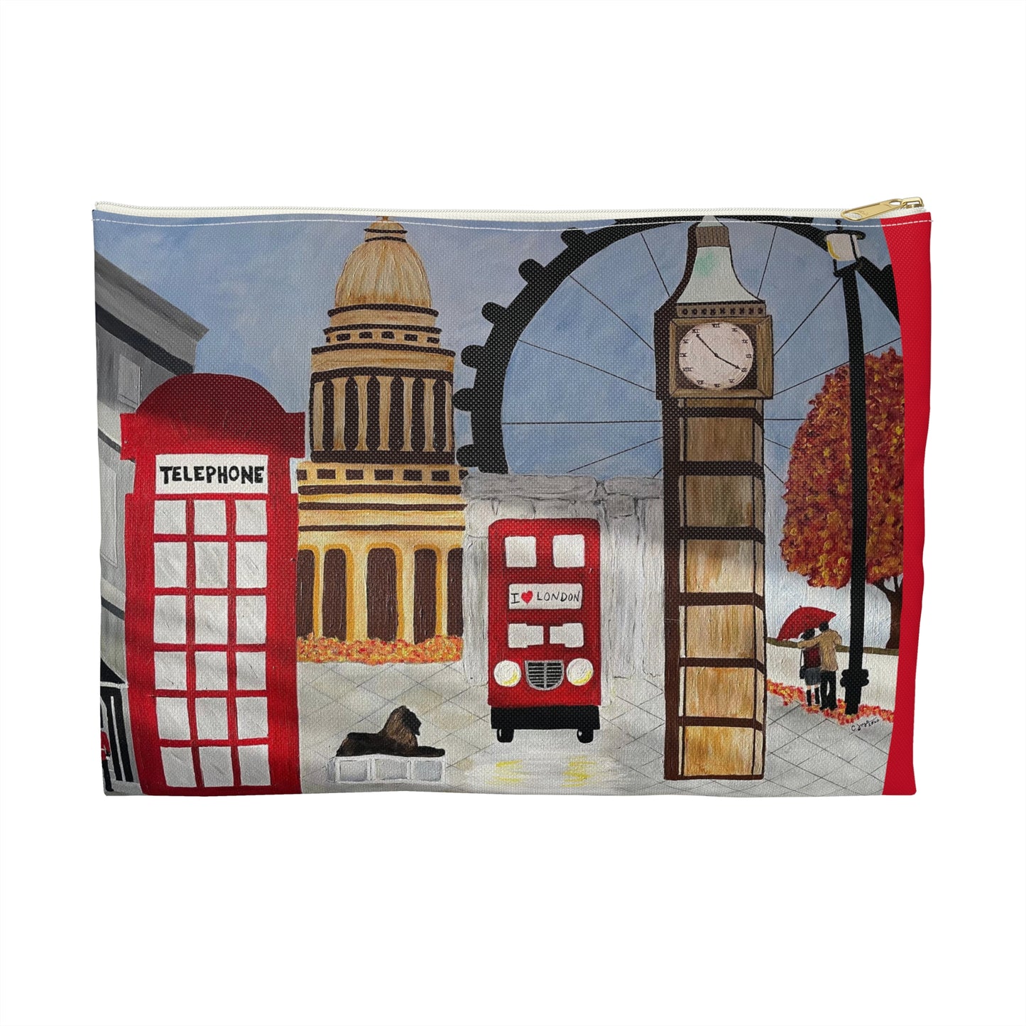I Love London Travel Pouch - Cosmetic Bag or Pencil Case