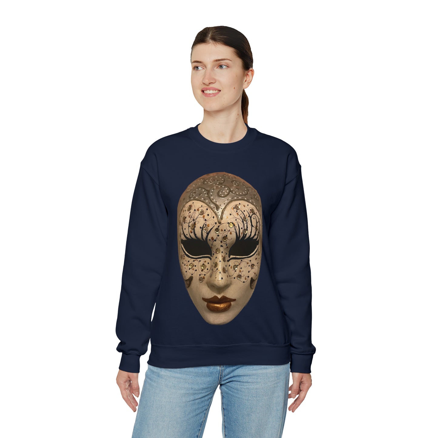 Mystery of Venice Mask Crewneck Sweatshirt