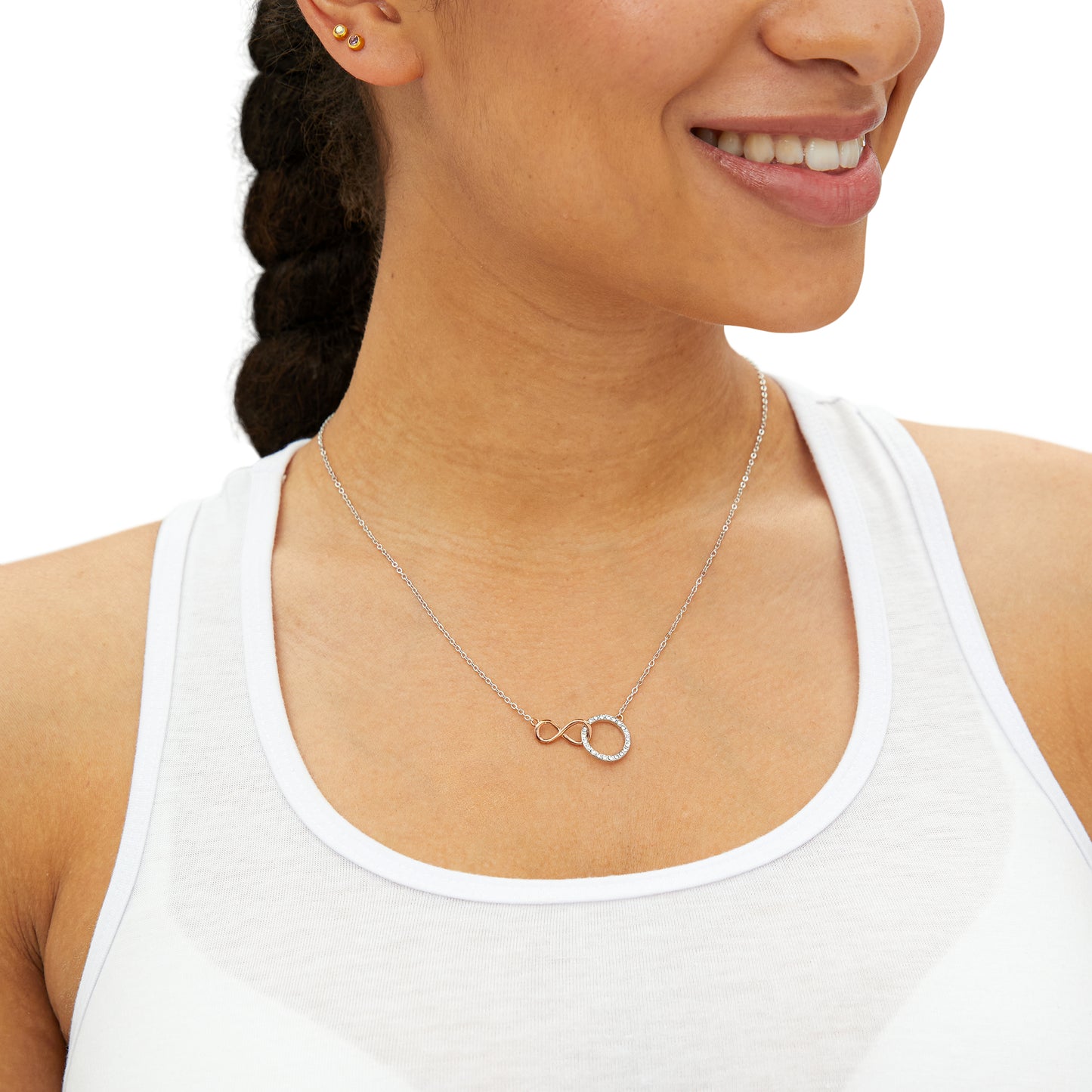 Stacked LOVE - Infinity Circle Necklace