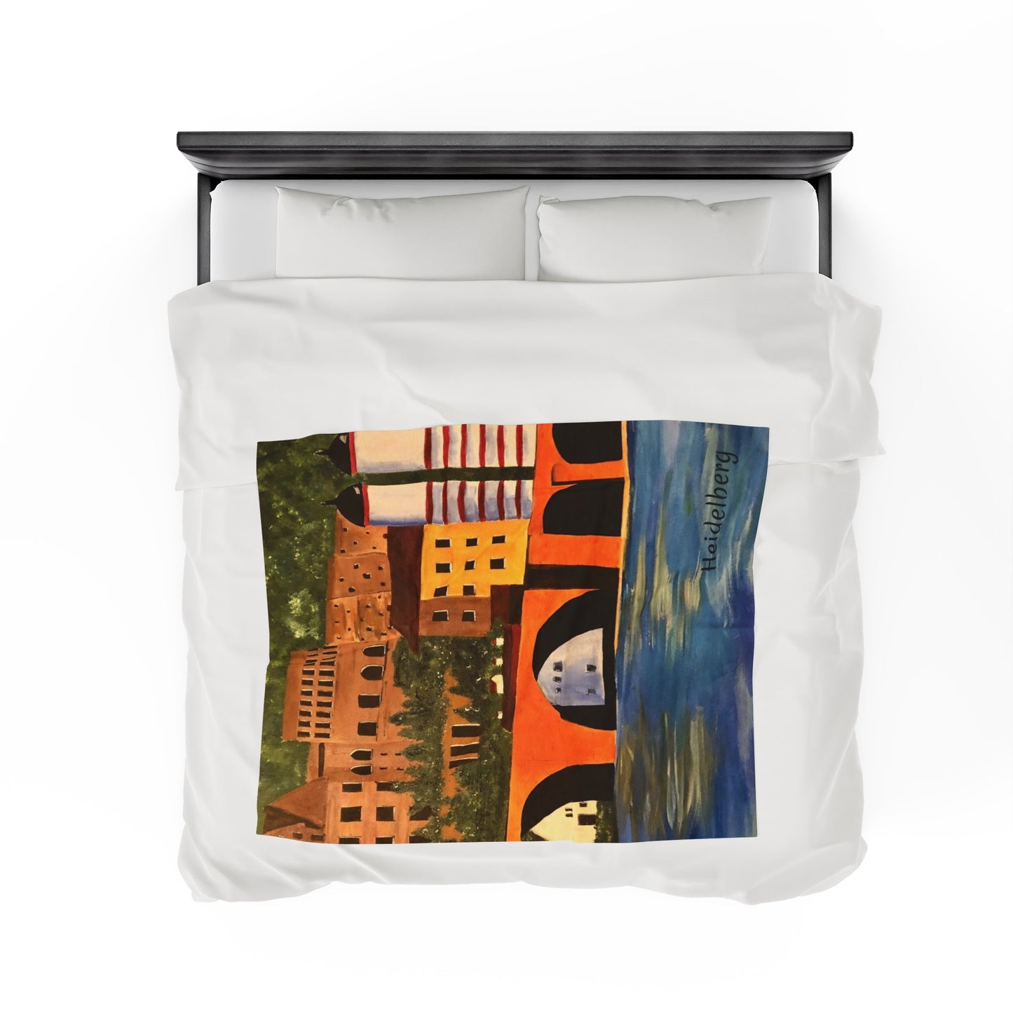 Heidelberg Germany Velveteen Plush Blanket