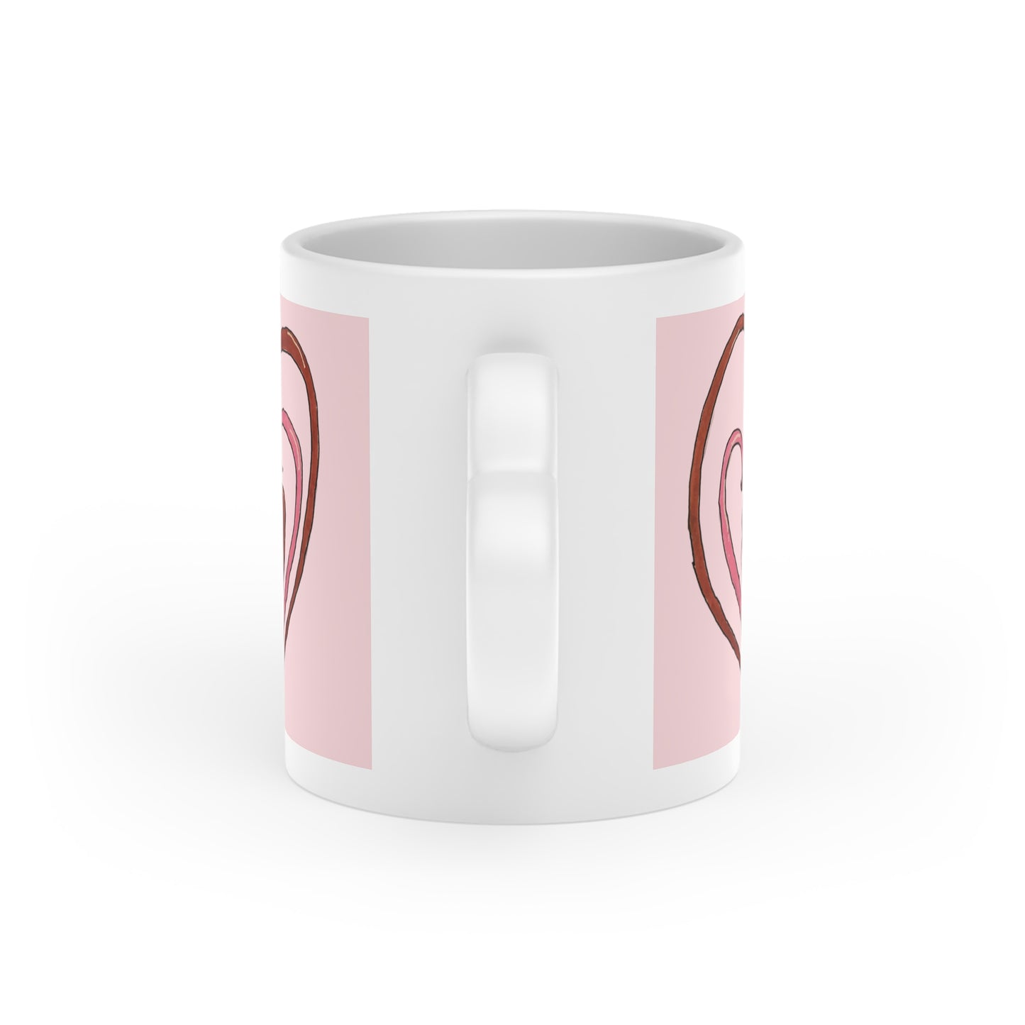 Hearts Intertwined Heart-Shaped Mug