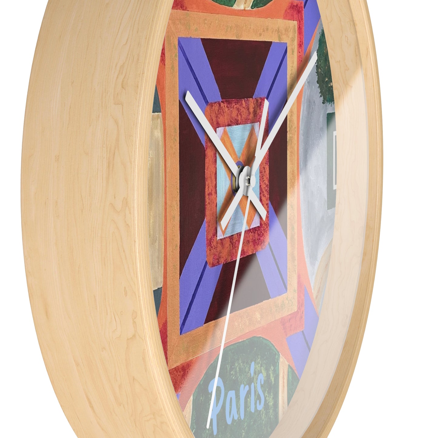 Paris Abstract Eiffel Tower Wall Clock