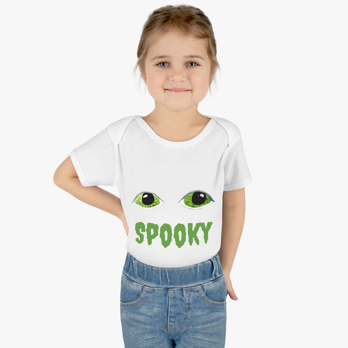 Halloween Spooky Eyes Infant Baby Rib Bodysuit