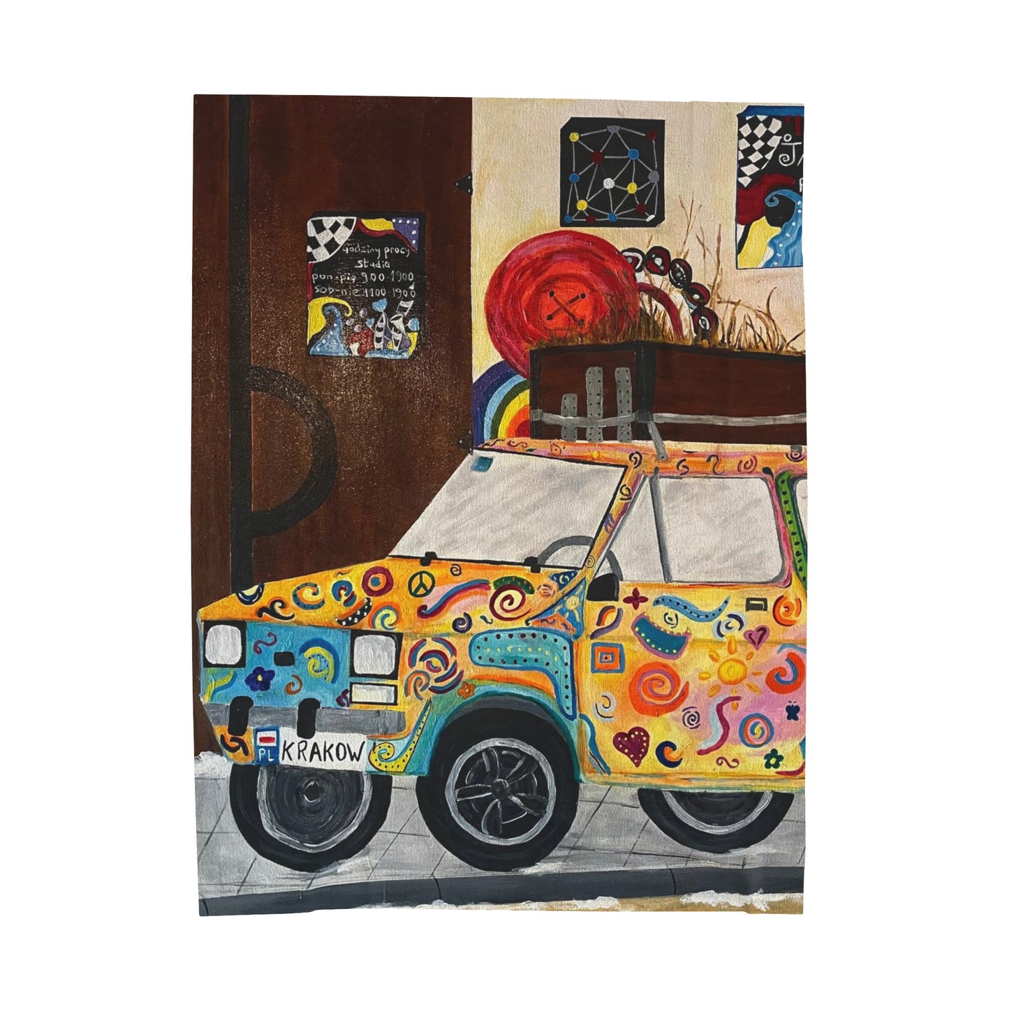 Krakow Poland Velveteen Plush Blanket