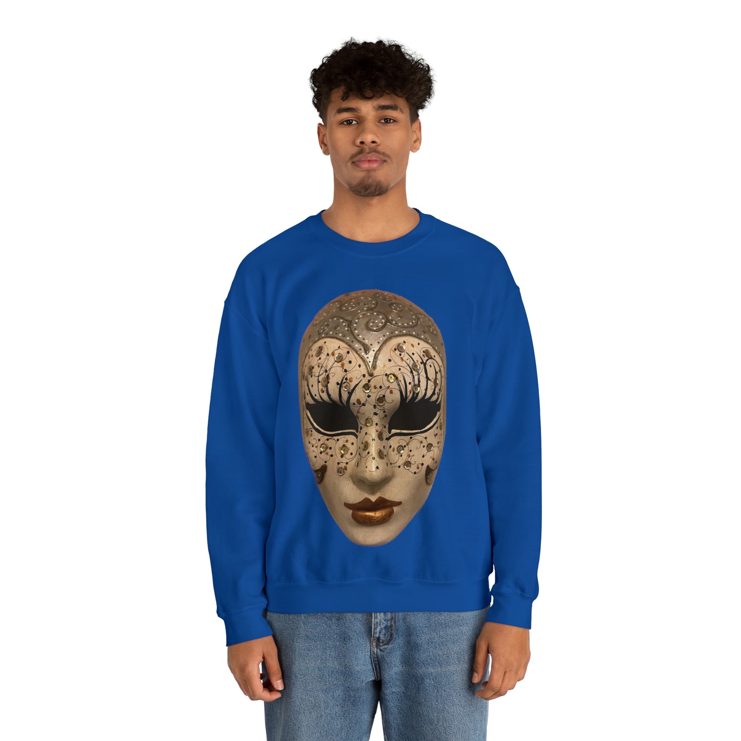 Mystery of Venice Mask Crewneck Sweatshirt