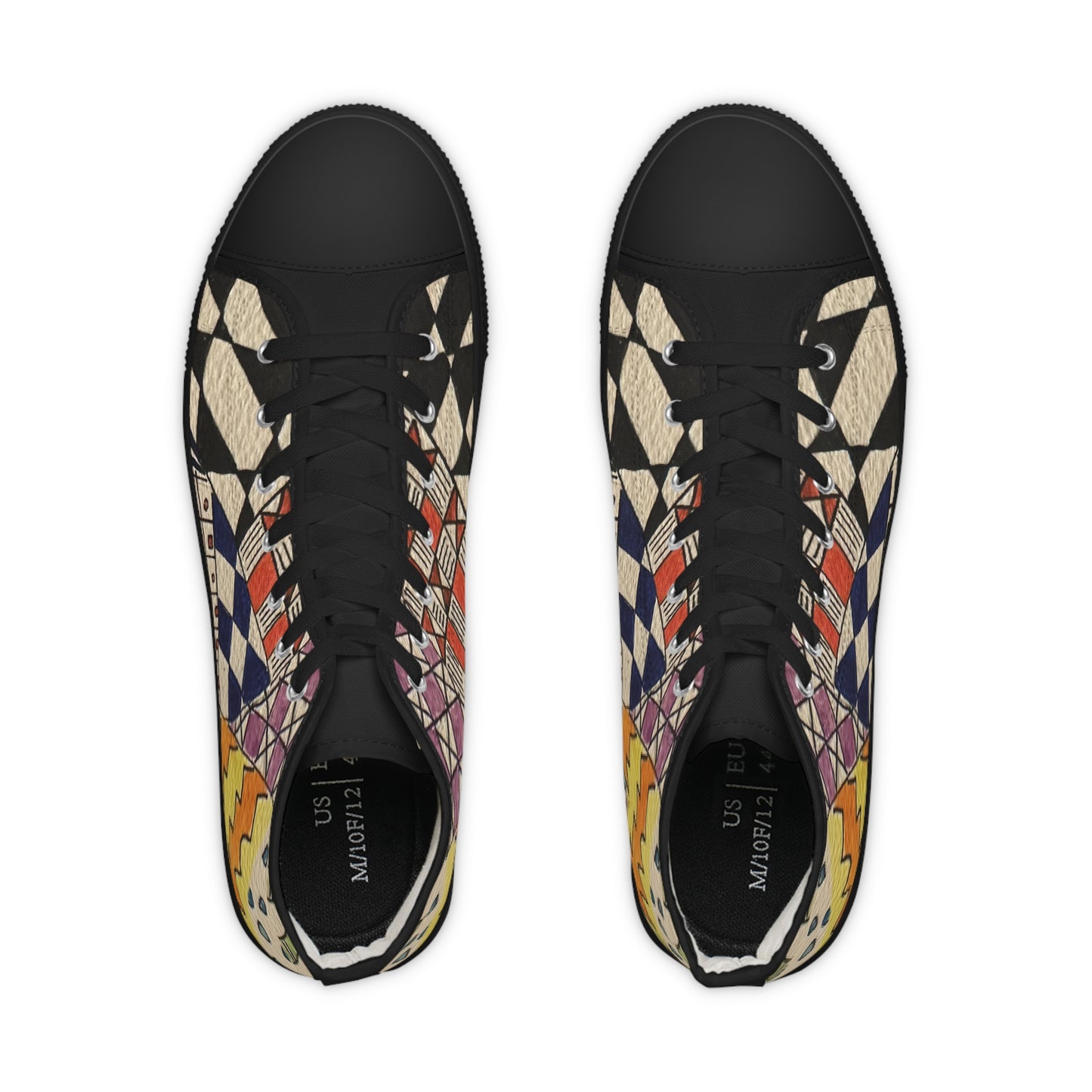 Zentangle Men's High Top Street Sneakers