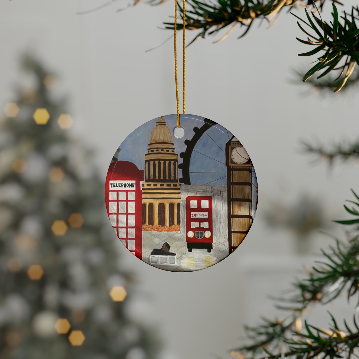 I Love London Ceramic Ornaments (3pcs, 5pcs, 10pcs)
