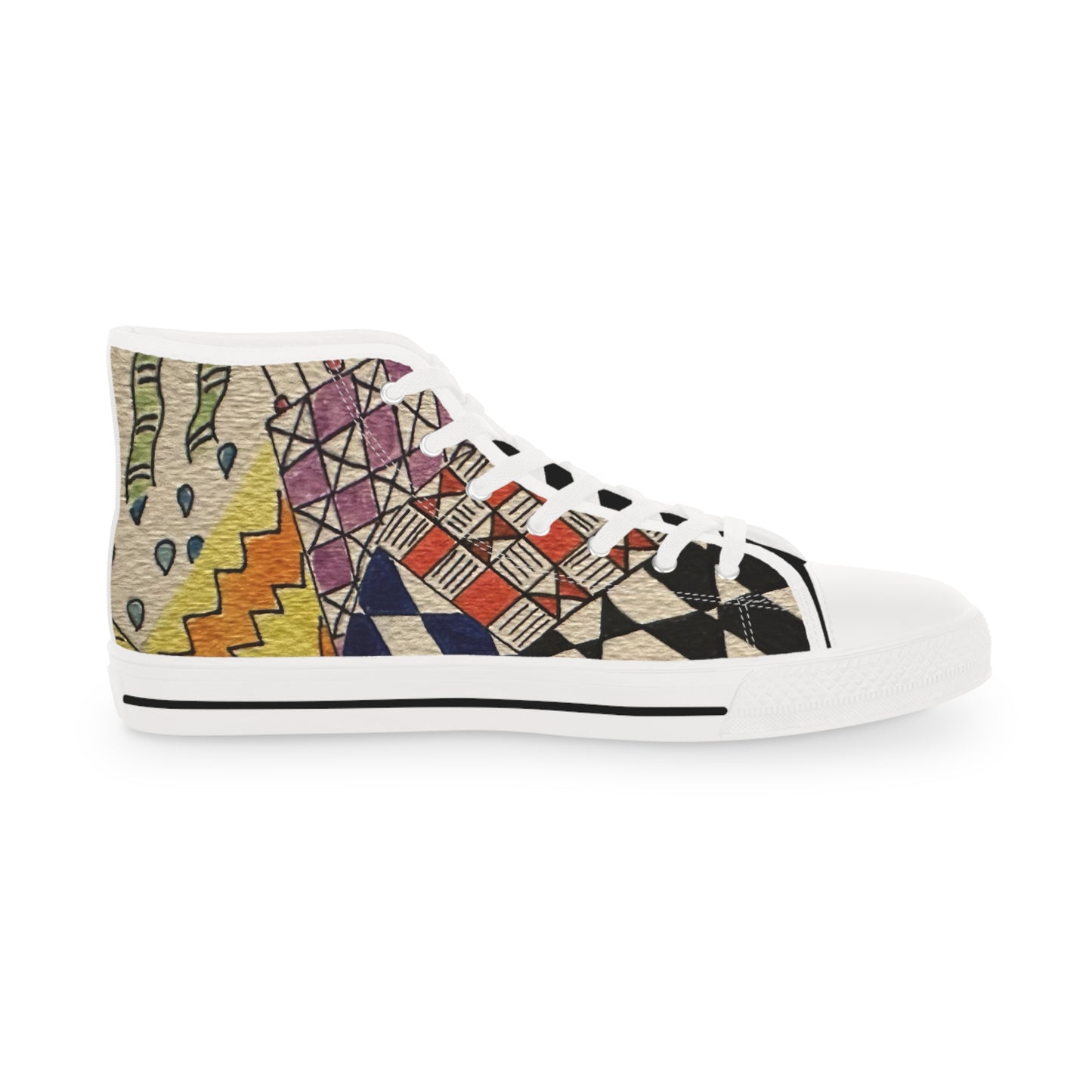 Zentangle Men's High Top Street Sneakers