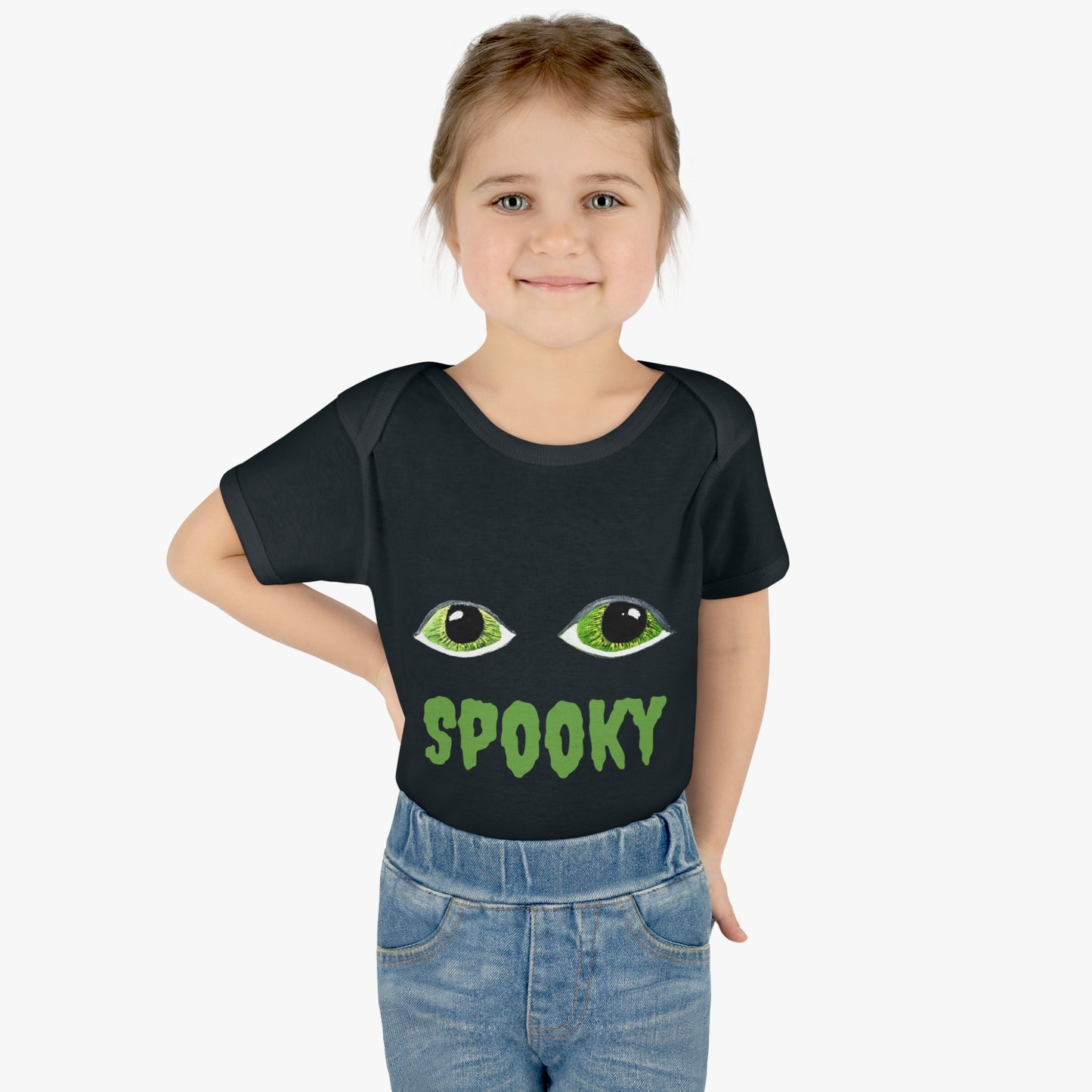 Halloween Spooky Eyes Infant Baby Rib Bodysuit