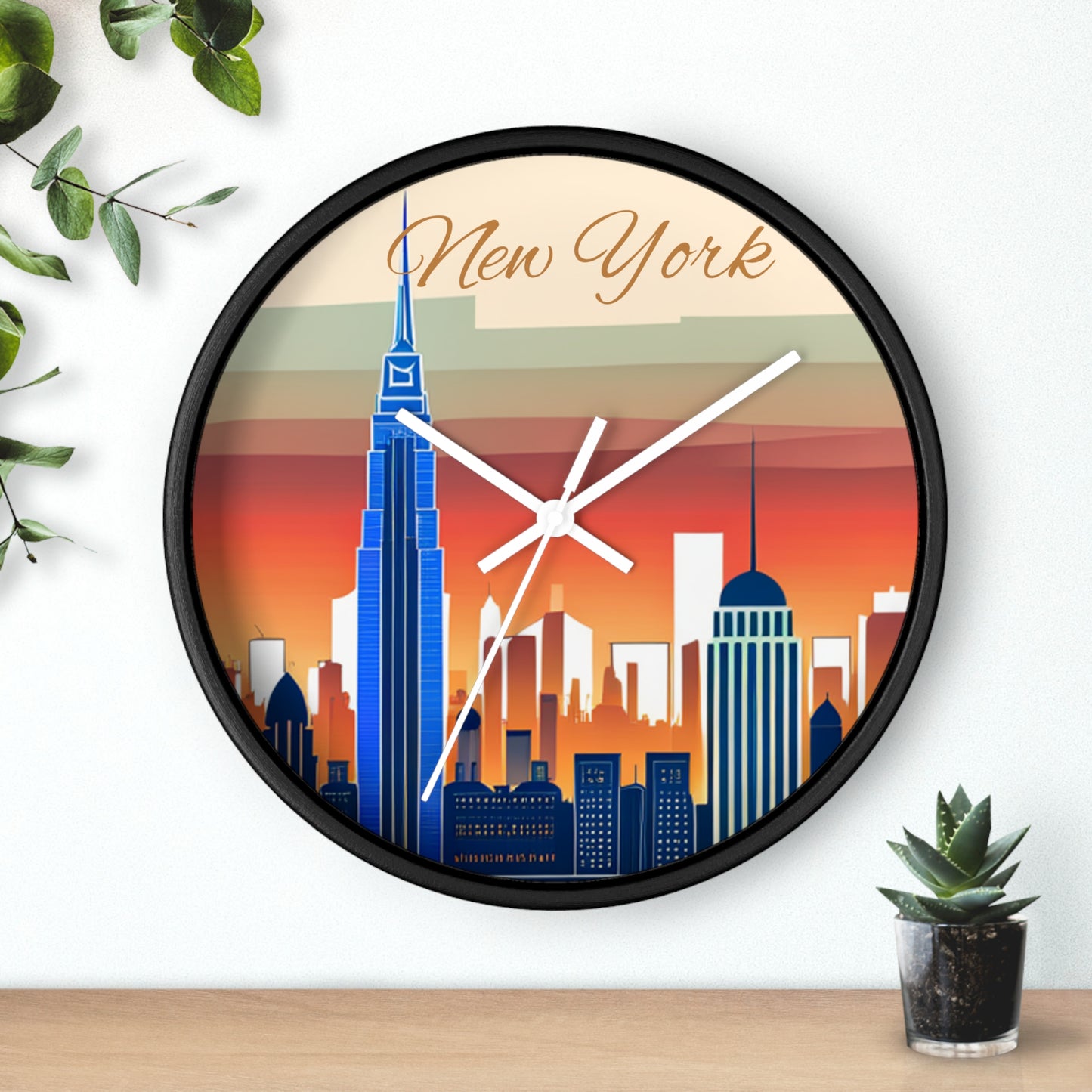 New York City Skyline Wall Clock