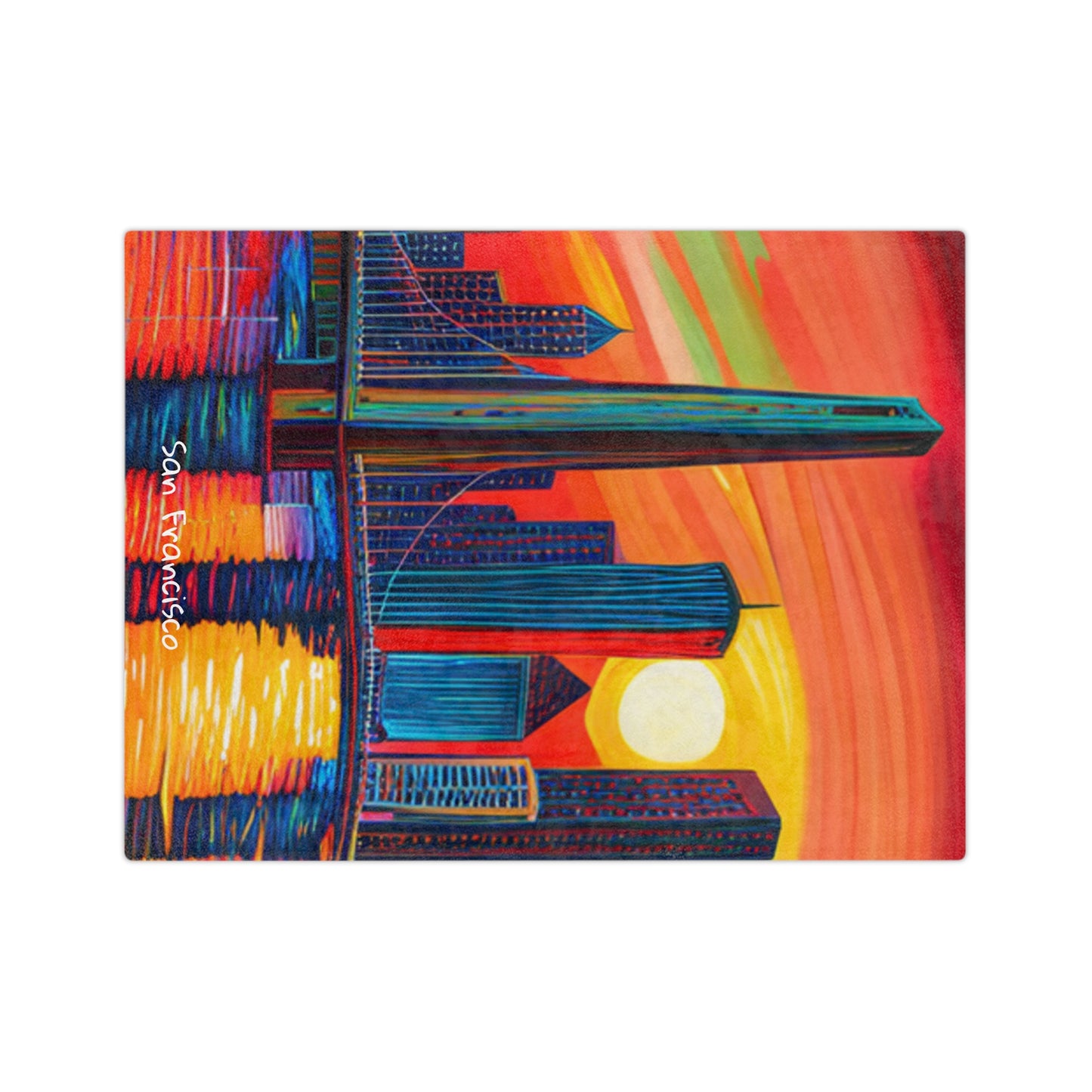 San Francisco Skyline Velveteen Minky Blanket