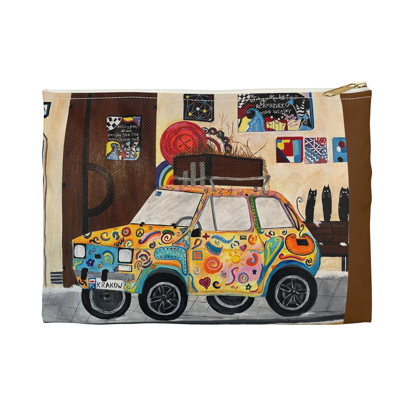 Krakow Poland Travel Pouch  - Durable and Versatile Cosmetic Bag or Pencil Case