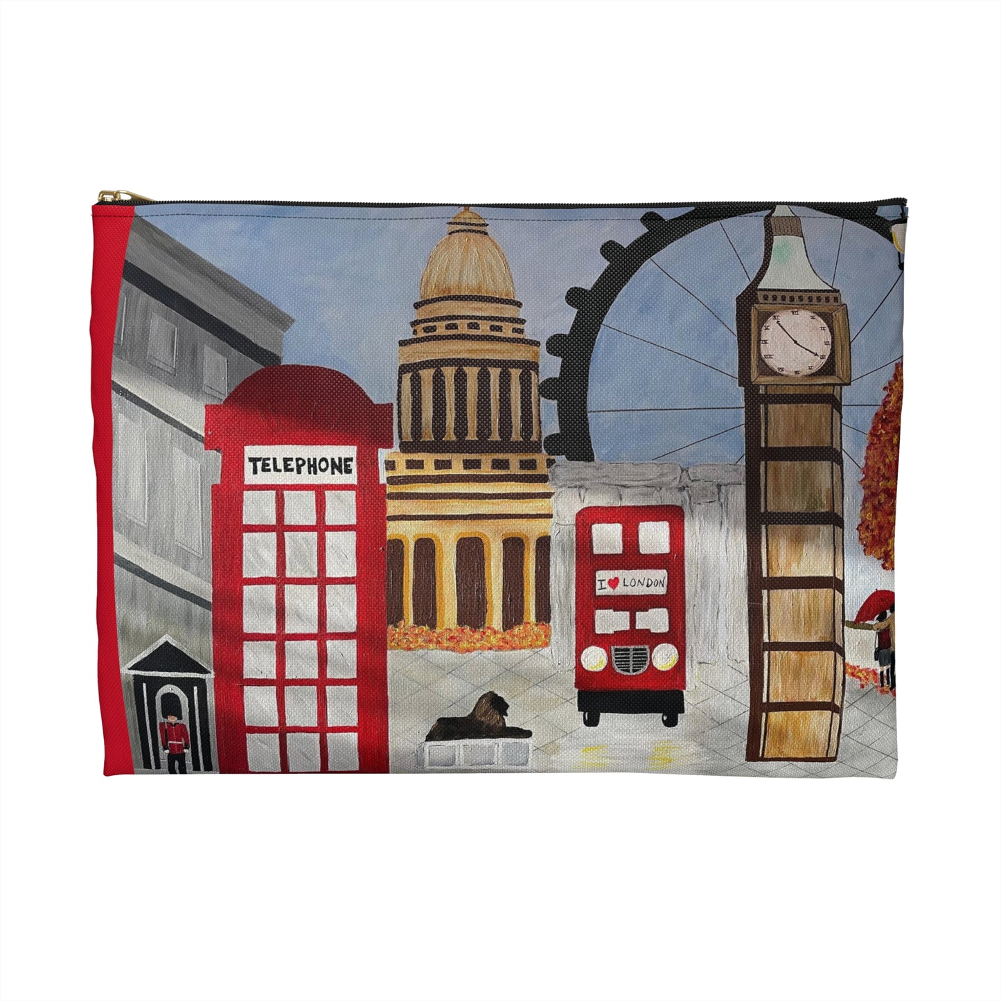 I Love London Travel Pouch - Cosmetic Bag or Pencil Case