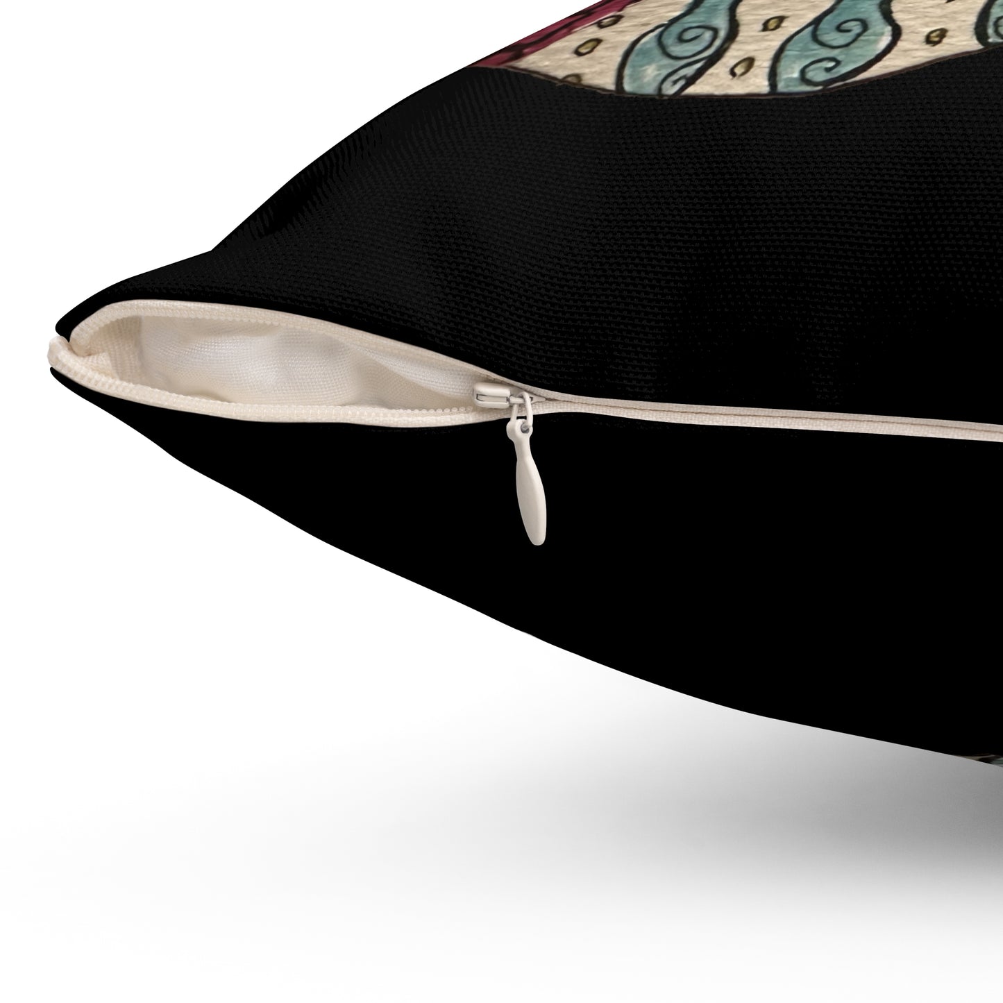 Zentangle Throw Pillow (Black)