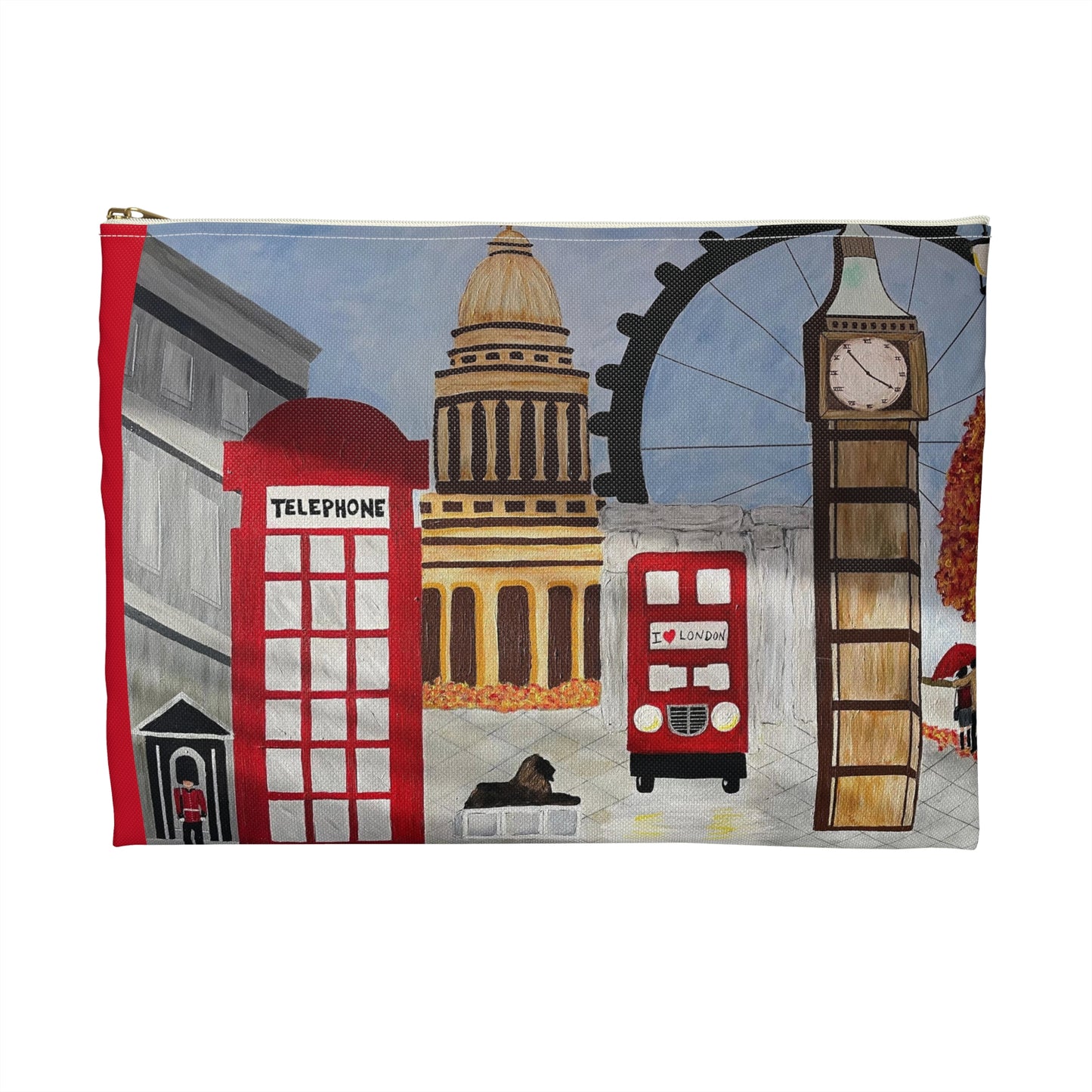 I Love London Travel Pouch - Cosmetic Bag or Pencil Case