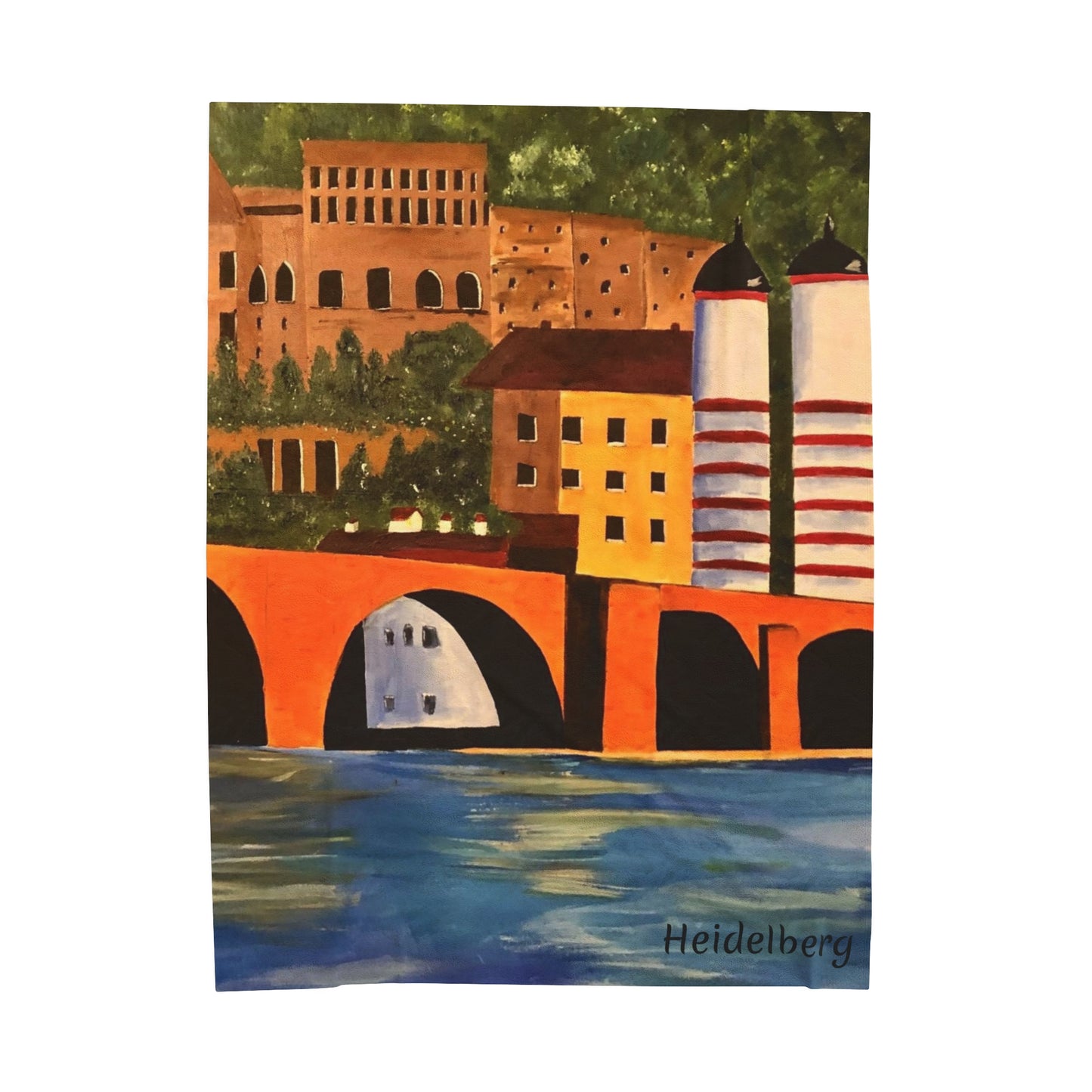 Heidelberg Germany Velveteen Plush Blanket
