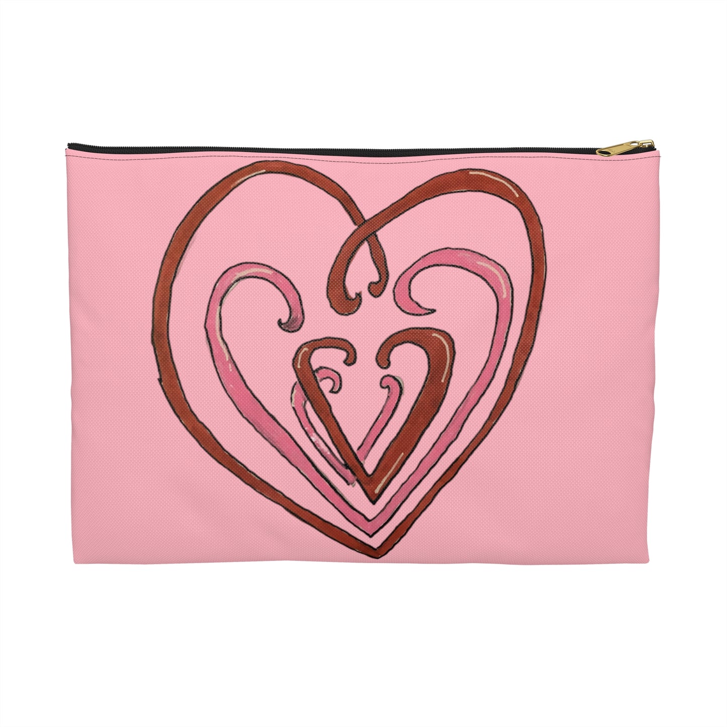 Hearts Intertwined Accessory Pouch - Pink