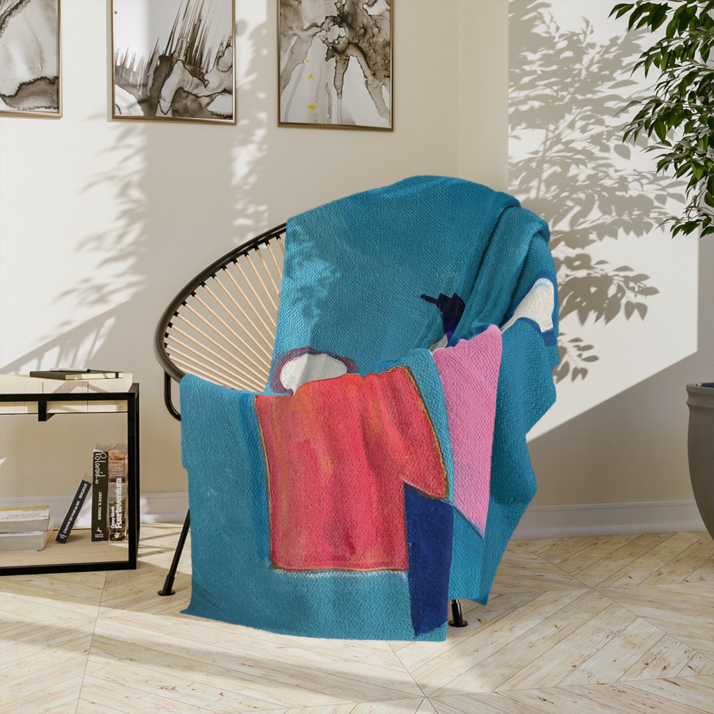 Arrangement J Velveteen Minky Blanket