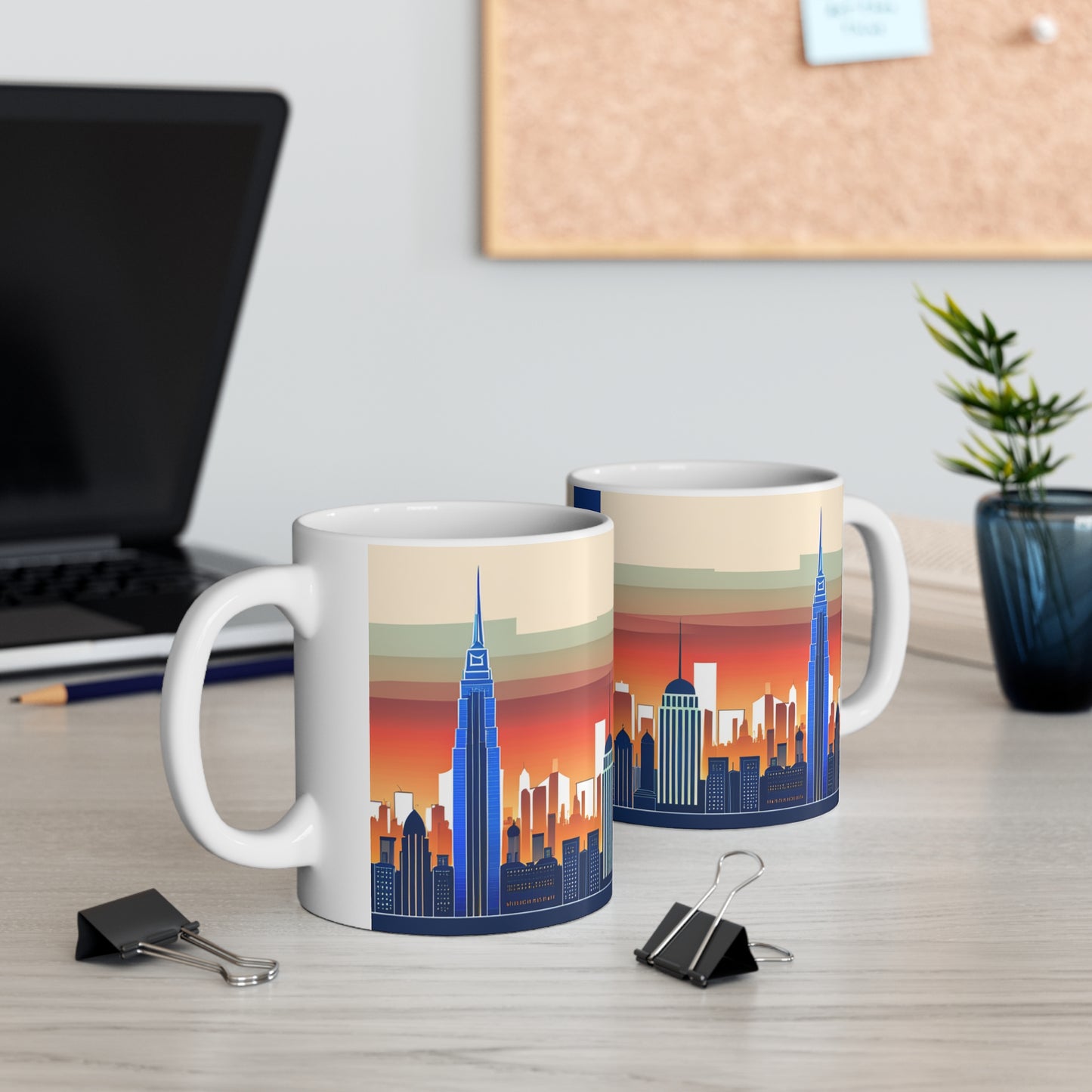 New York City Skyline Coffee Mug - (Double Sided)