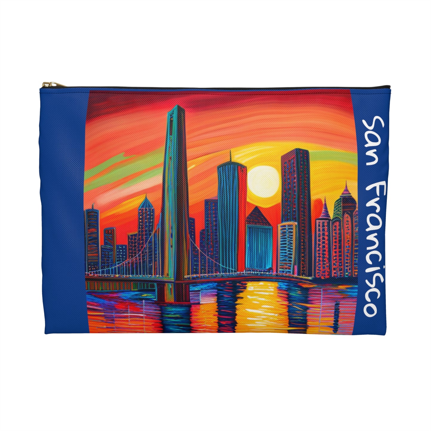 San Francisco Skyline Travel Pouch - Durable and Versatile Cosmetic Bag or Pencil Case