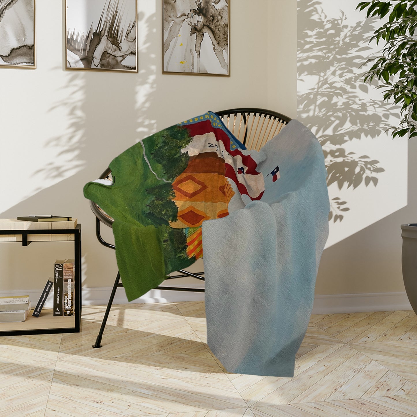 Houston Views Velveteen Minky Blanket | Houston Texas