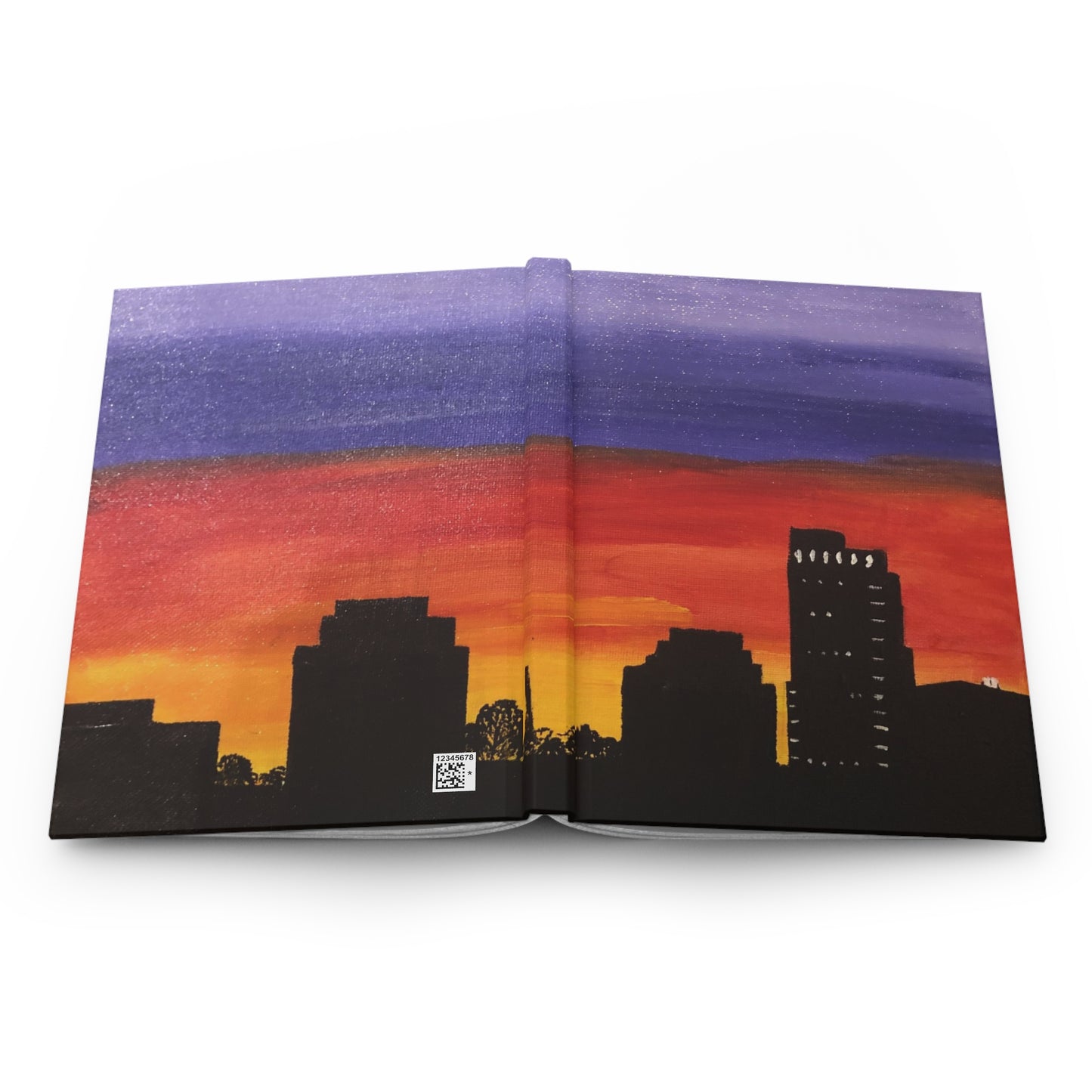 Sunset Over Houston Skyline Travel Journal Hardcover Diary | Houston Texas