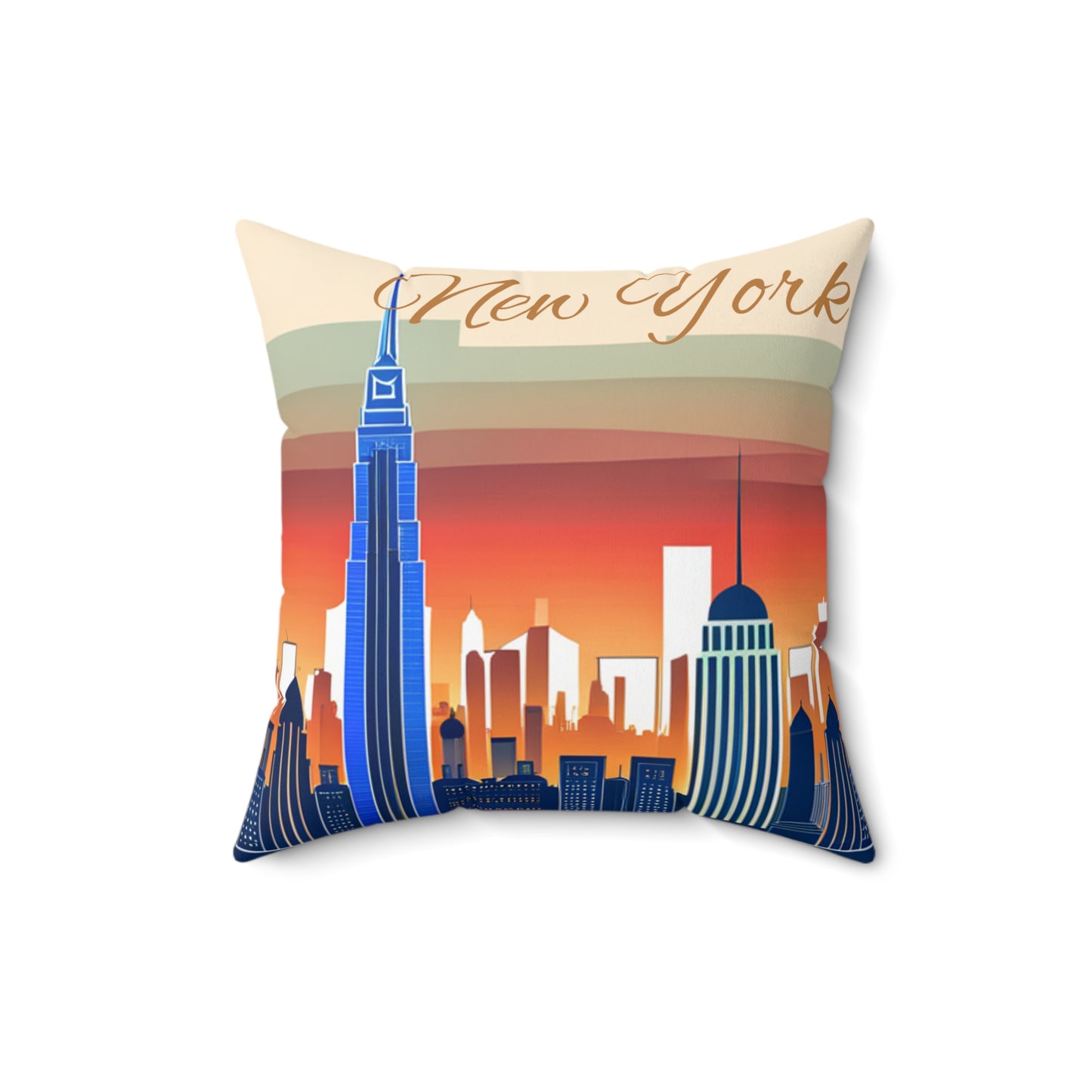 New York City Skyline Throw Pillow