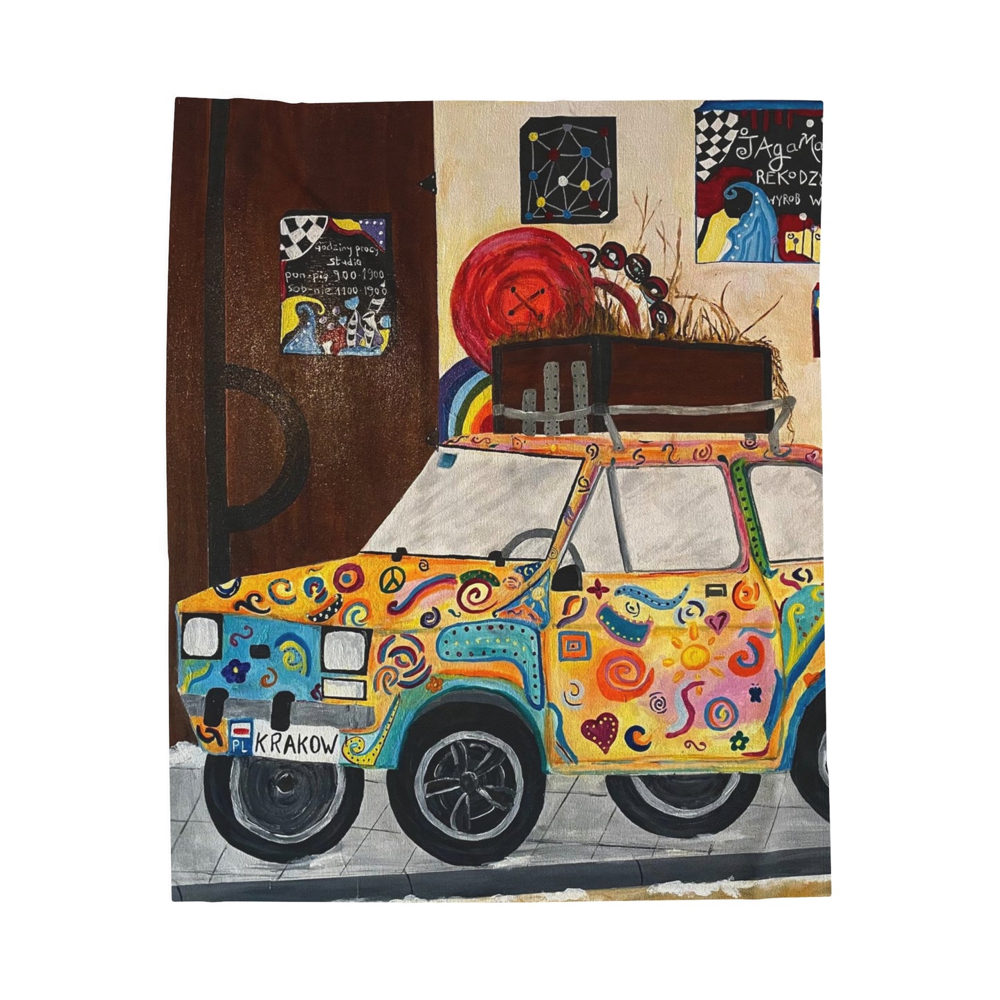 Krakow Poland Velveteen Plush Blanket