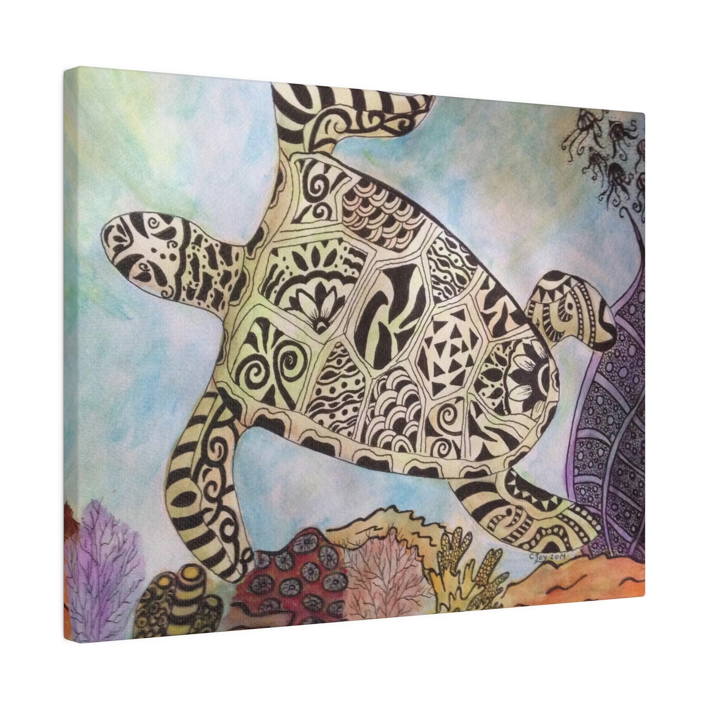 Zentangle Turtle Wall Art